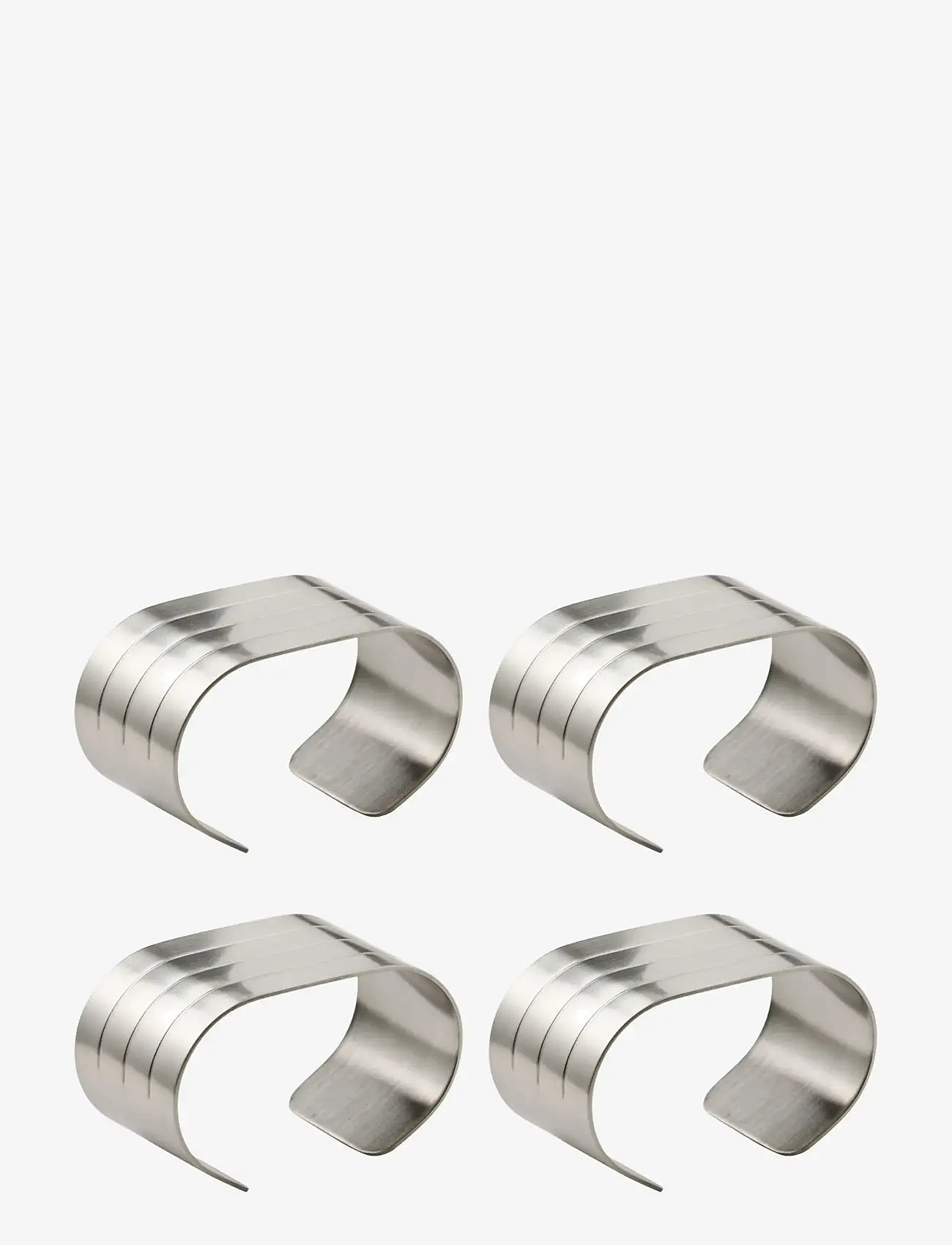 Aida - RAW napkin holder matte steel  4 pcs giftbox - trends - matte steel - 1