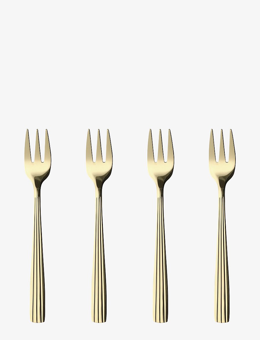 Aida - RAW - bestik- kagegaffel champagne guld farvet belægning 4 stk gaveæske - die niedrigsten preise - champagne gold - 0
