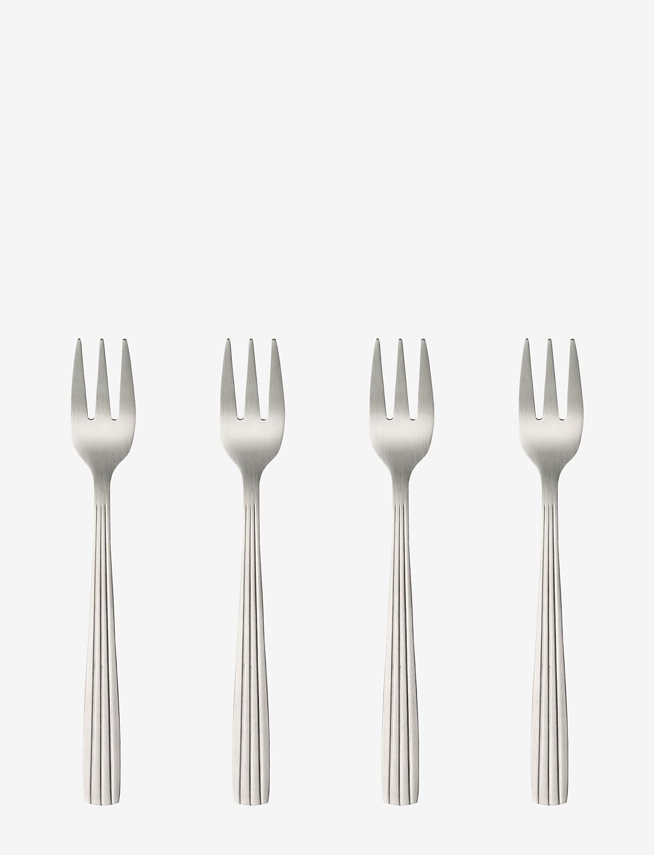 Aida - RAW cutlery matte steel -  cakefork  4 pcs giftbox - söögiriistakomplektid - matte steel - 0