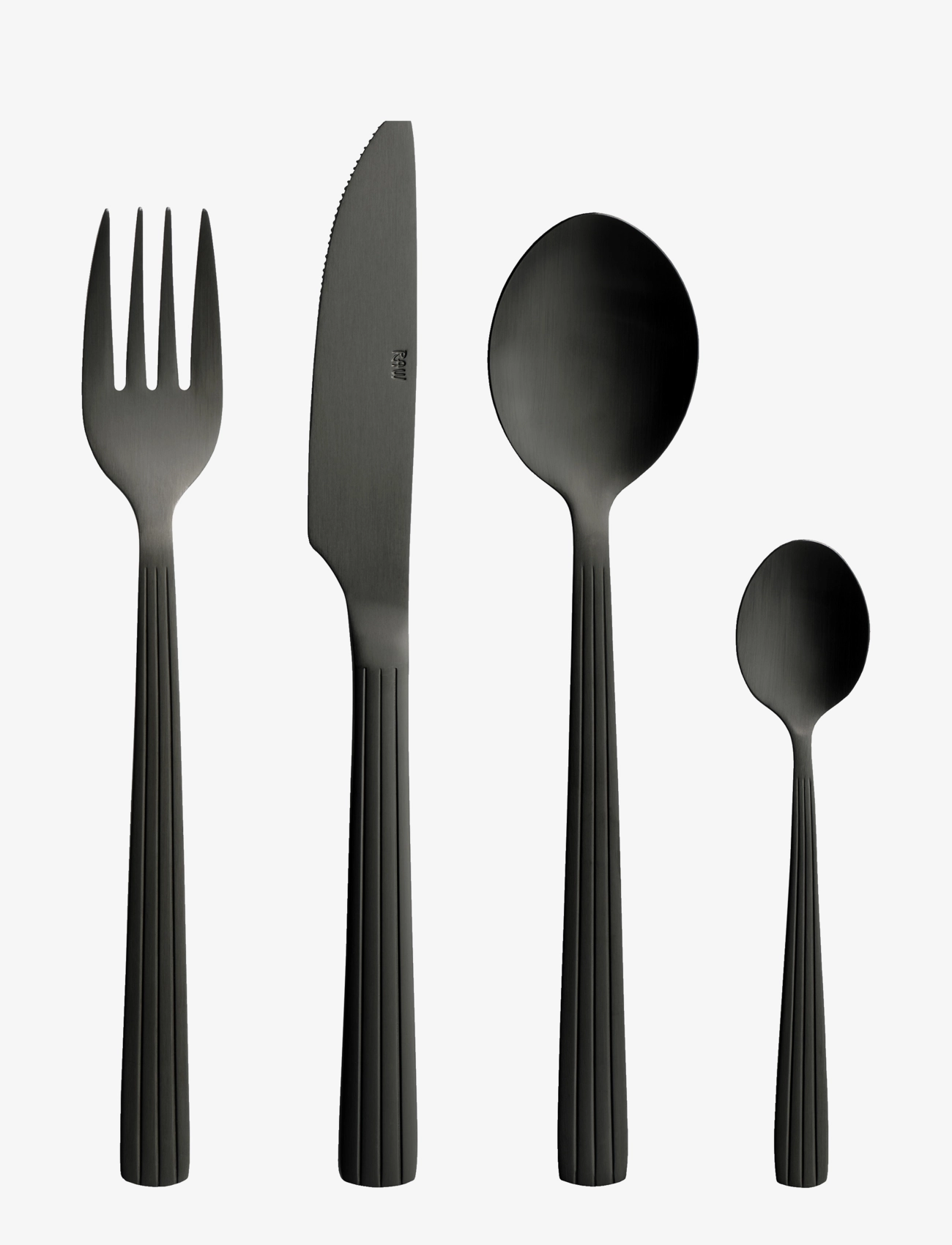 Aida RAW cutlery - 24 pcs. set giftbox - Trends - MATTE BLACK / black