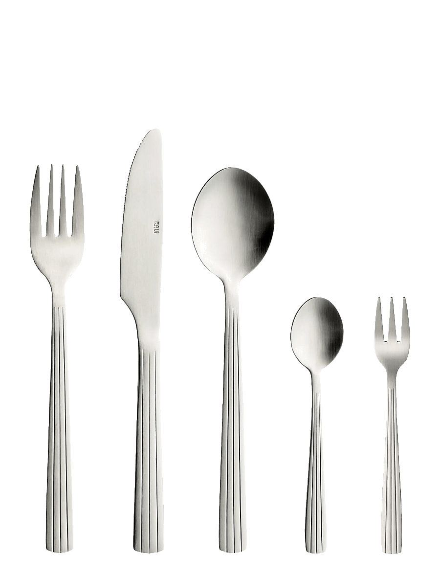 Aida - RAW cutlery matte steel 60 pcs set - bestecksets - matte steel - 1