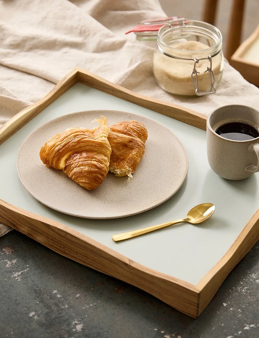 Aida - RAW Reversible Tray - tabletts - teak - 0