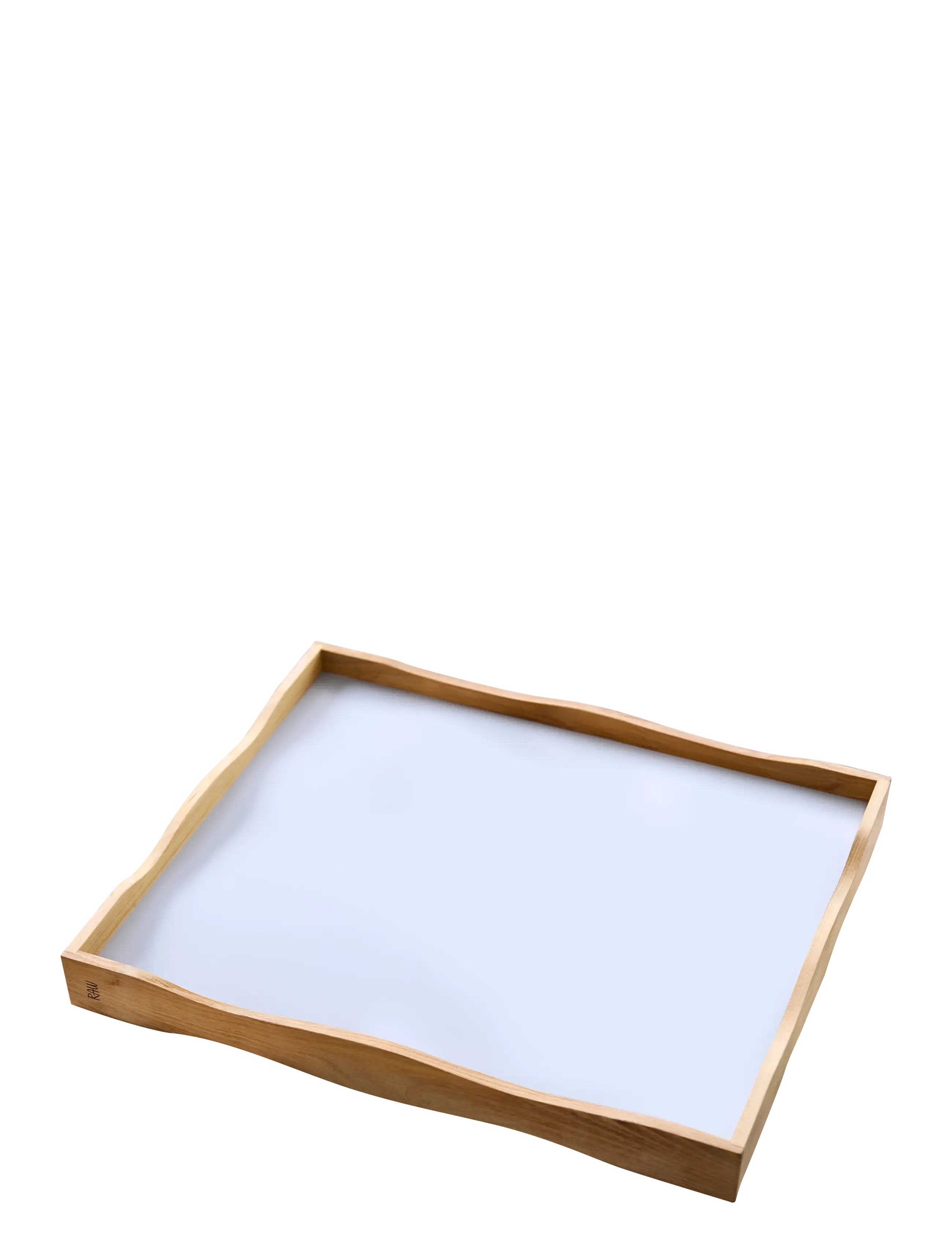 Aida RAW Teak - bakke vendbar 45x38x4,5 cm. tykkelse 0,9 cm - Kampagne - TEAK / white