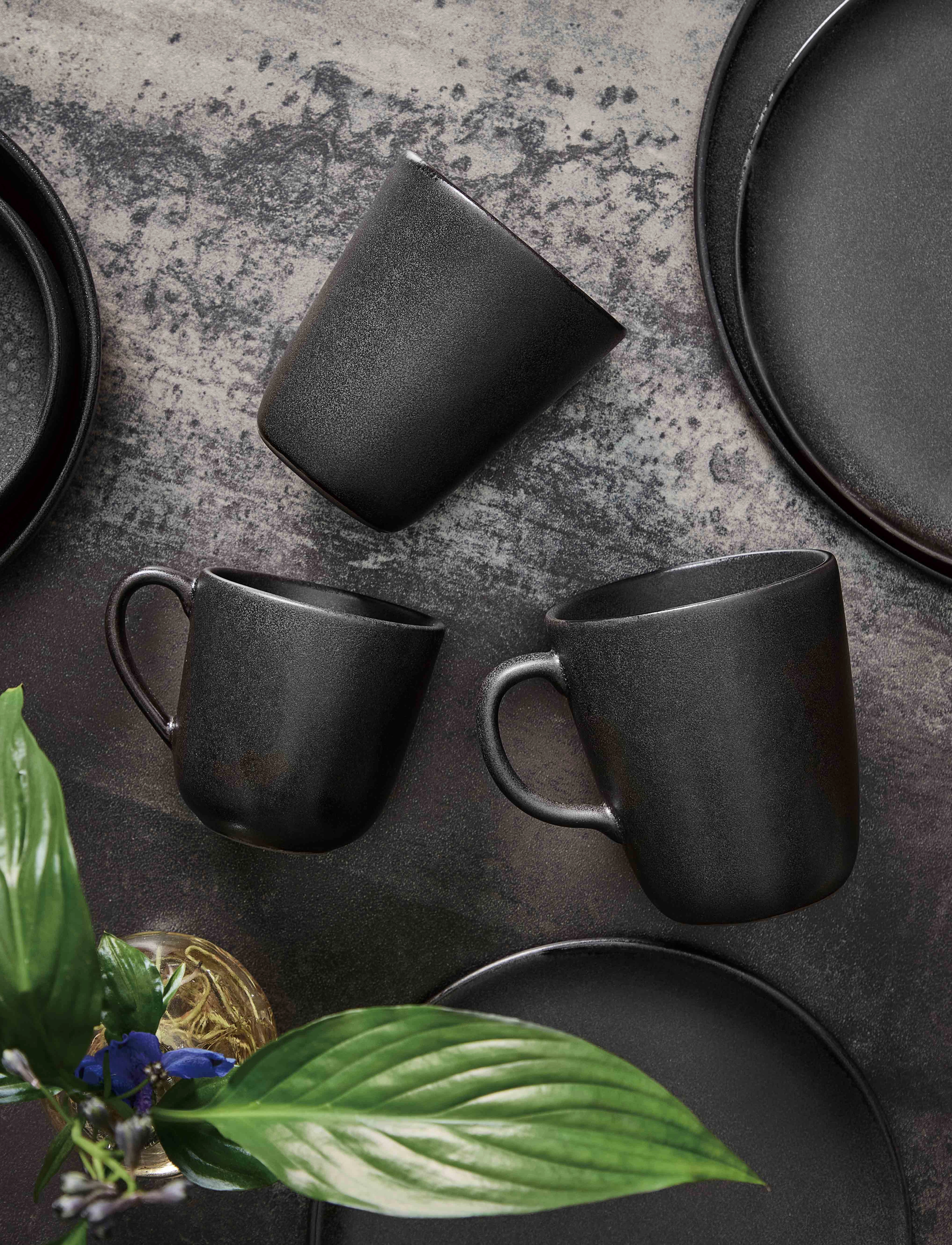 Aida Raw Titanium Black - Krus M Hank 1 Stk 35 Cl, 35 CL, Black, Kopper & Krus > Kaffekopper, Unisex