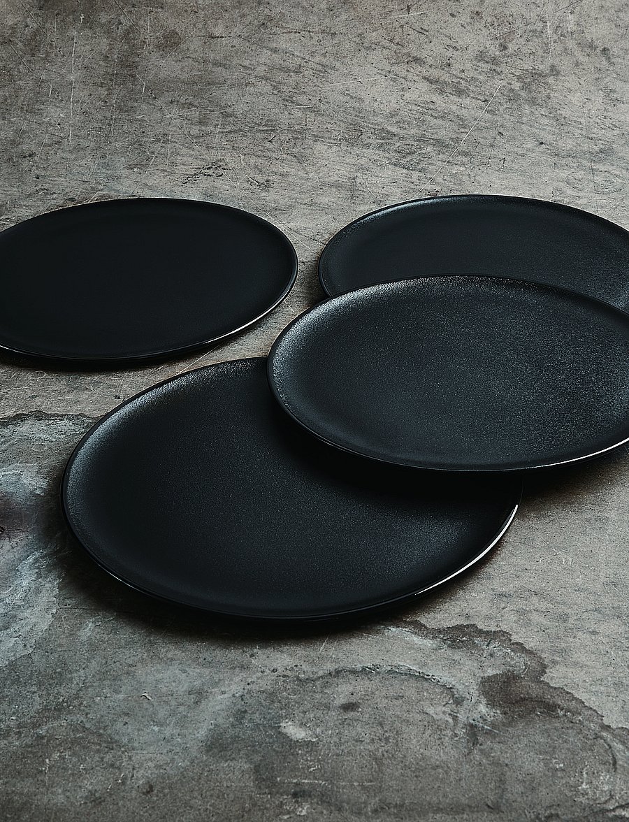 Aida - RAW Titanium Black - middags tallerken 1 stk 28 cm - speiseteller - black - 0