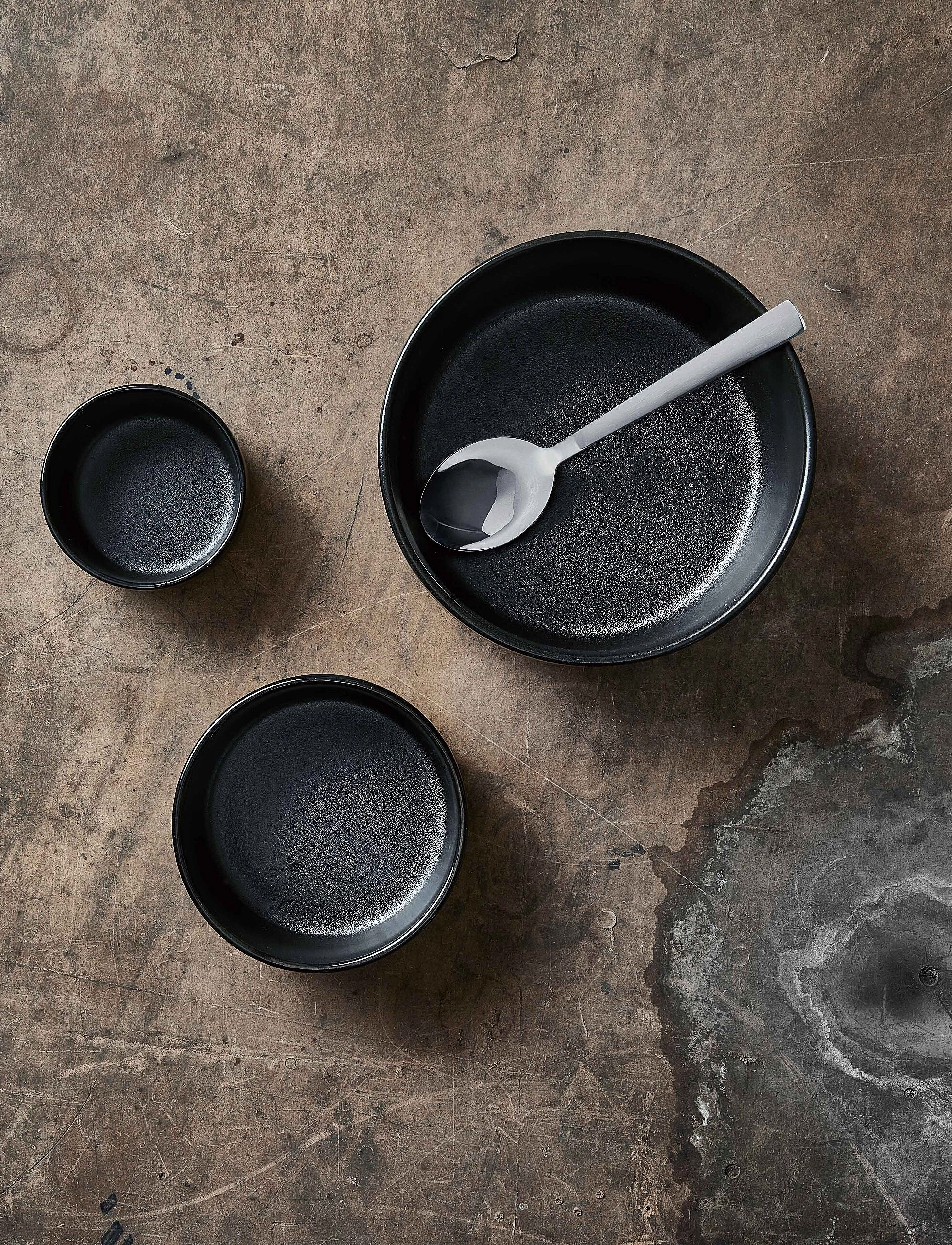 Aida Raw Organic Titanium Black, One Size, Bowls, Schwarz - Breakfast Homeware