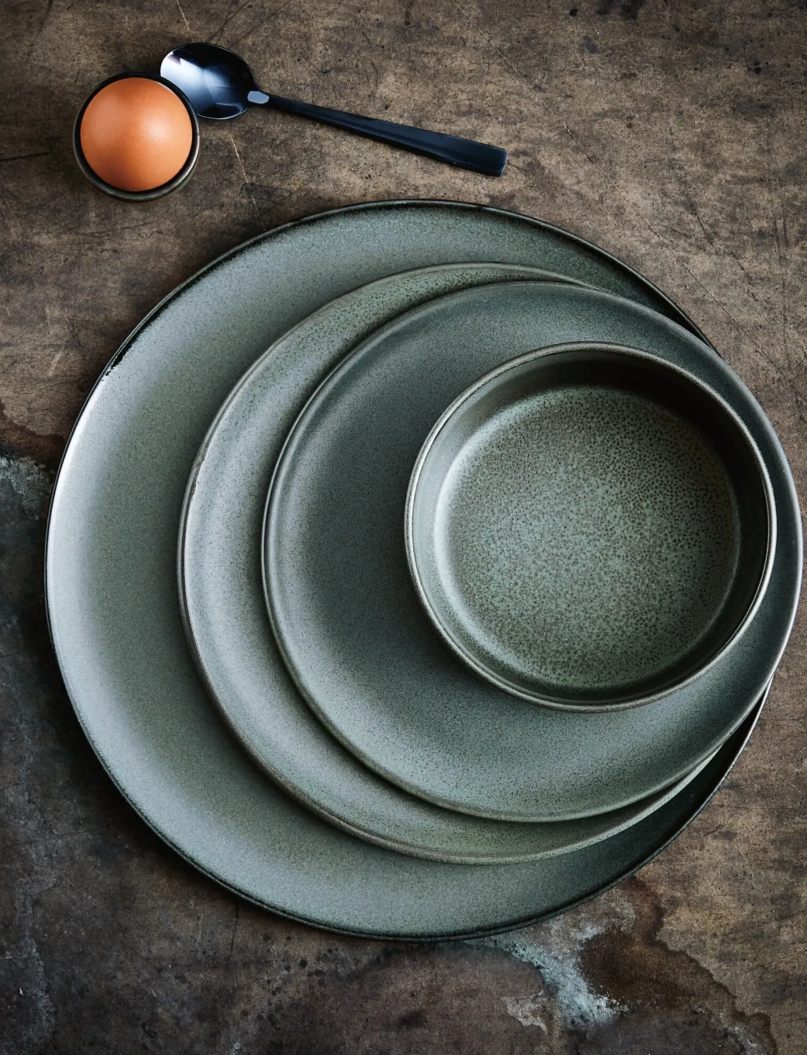 Aida - RAW lunch plate 23 cm 6 stk 23 cm - geschirrsets & geschirrservice - northern green - 0