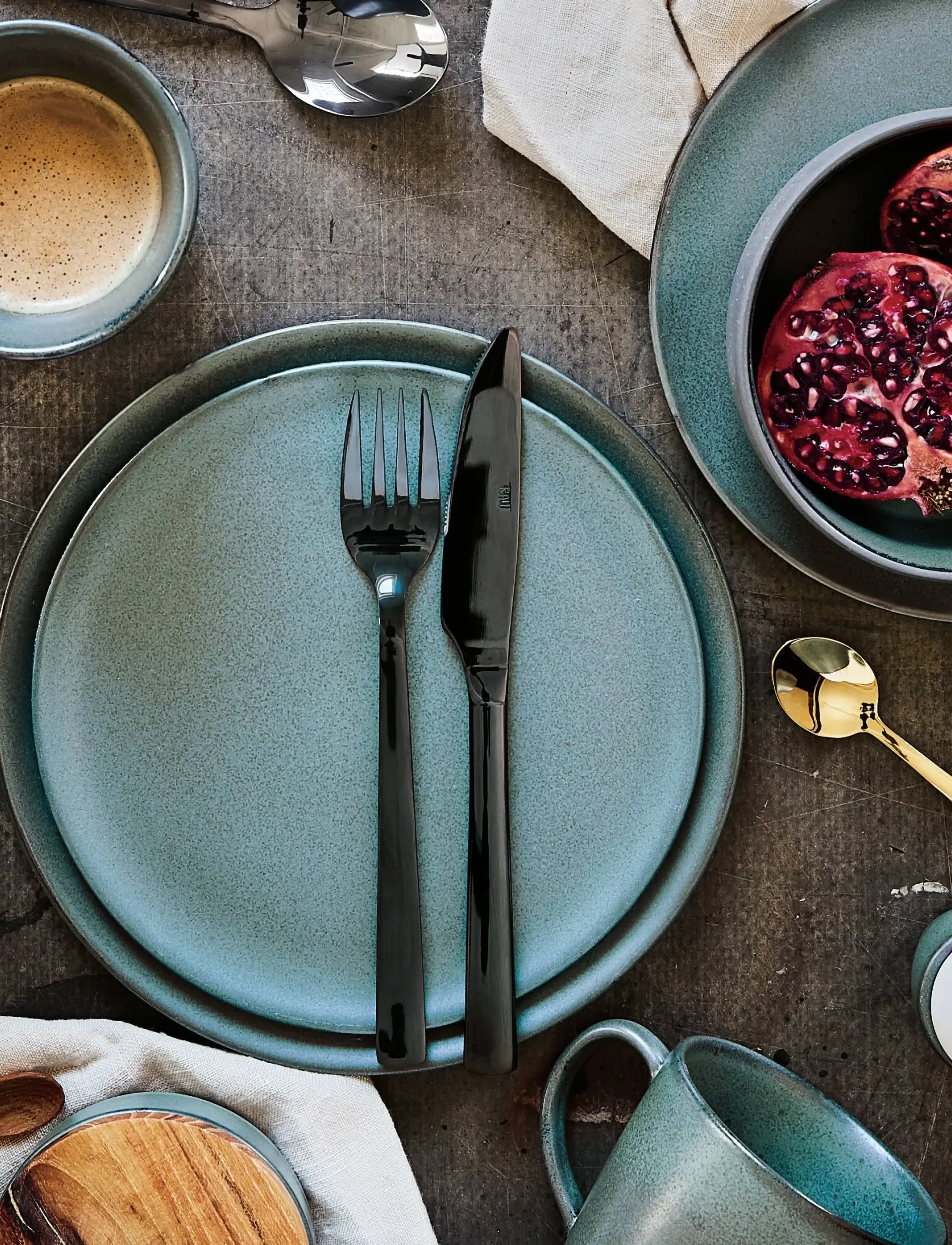 Aida - RAW lunch plate 23 cm 6 stk 23 cm - geschirrsets & geschirrservice - northern green - 2