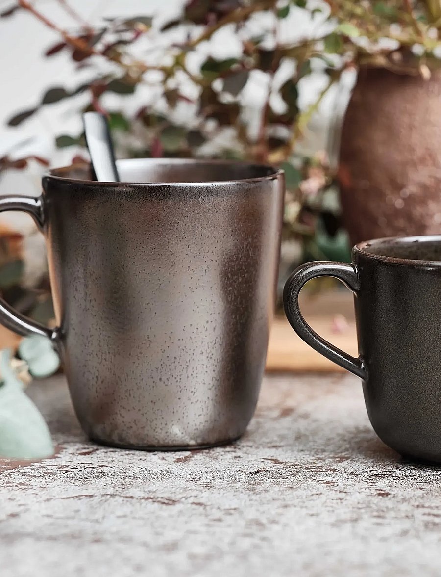 Aida - RAW Metallic Brown - wall mug w handle 6 stk 35 cl - teetassid - metallic brown - 2