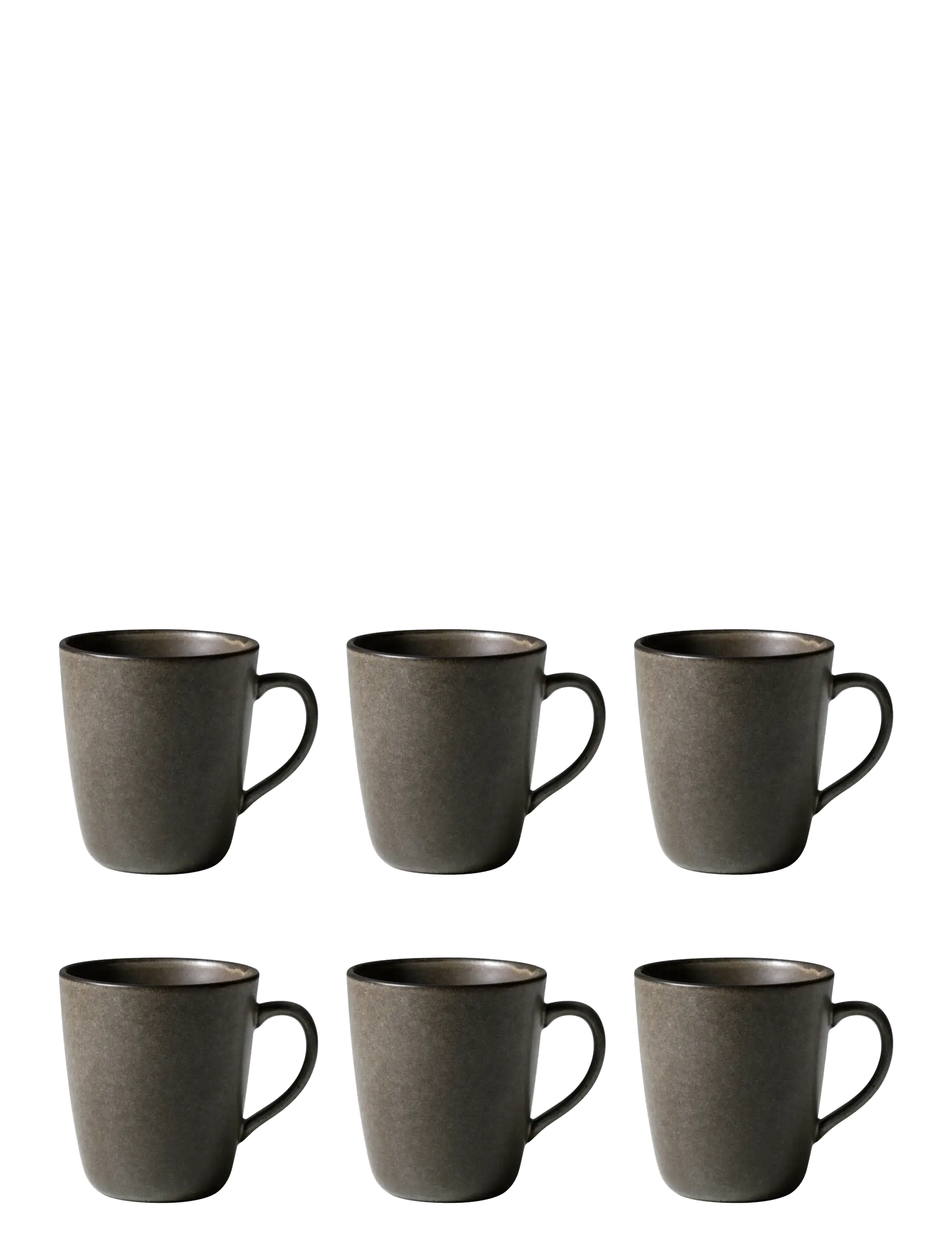 Aida RAW Forest brown - mug w handle   6 stk 35cl - Servering - FOREST BROWN / brown