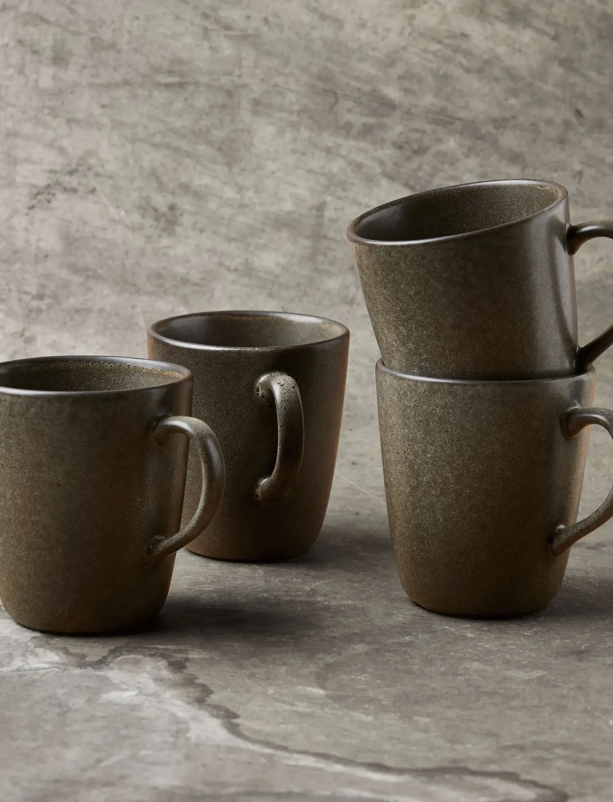 Aida Raw Forest Brown - Mug W Handle 6 Stk 35Cl, 35 CL, Brown, Kopper & Krus > Kaffekopper, Unisex