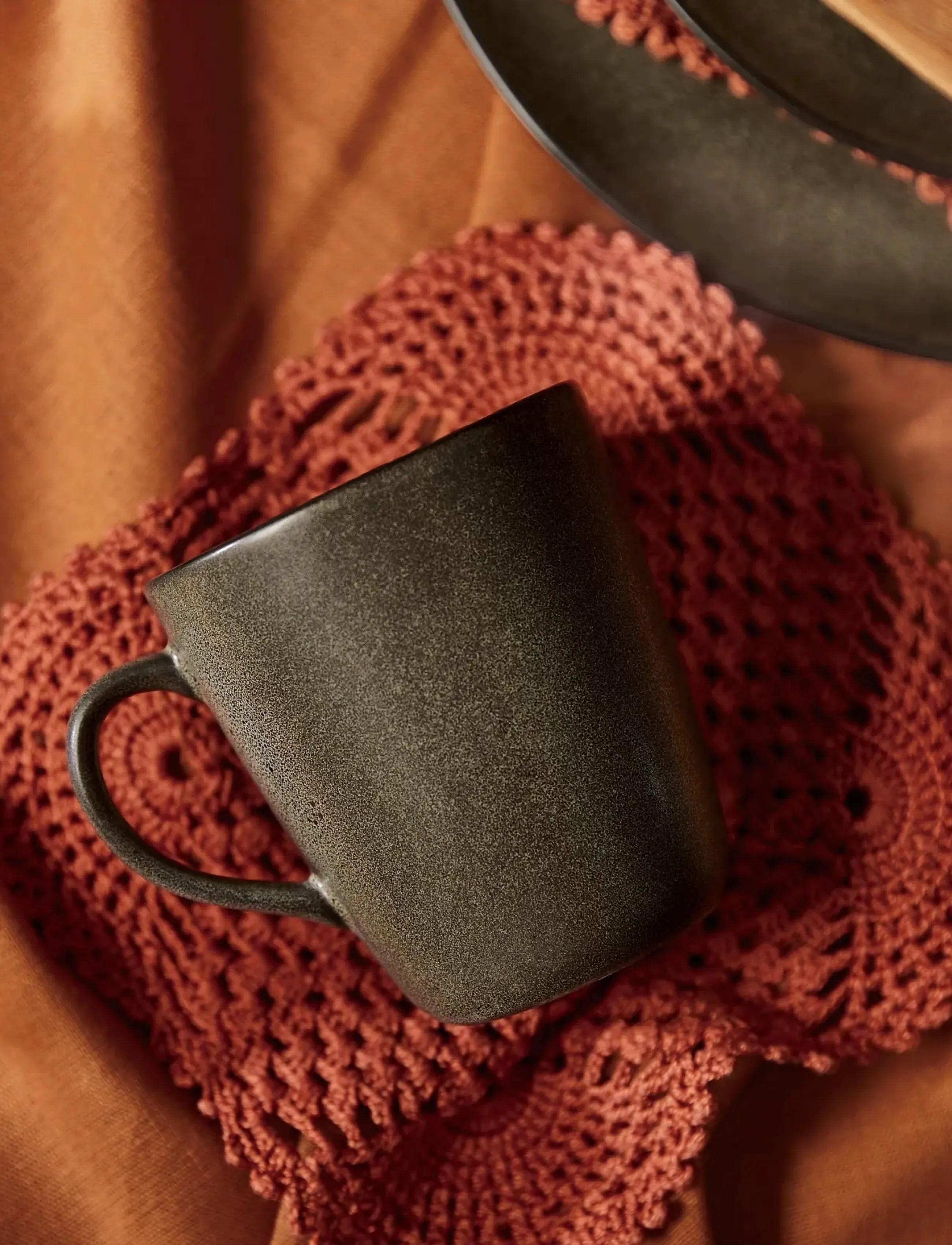 Aida - RAW Forest brown - mug w handle   6 stk 35cl - tebollar - forest brown - 2