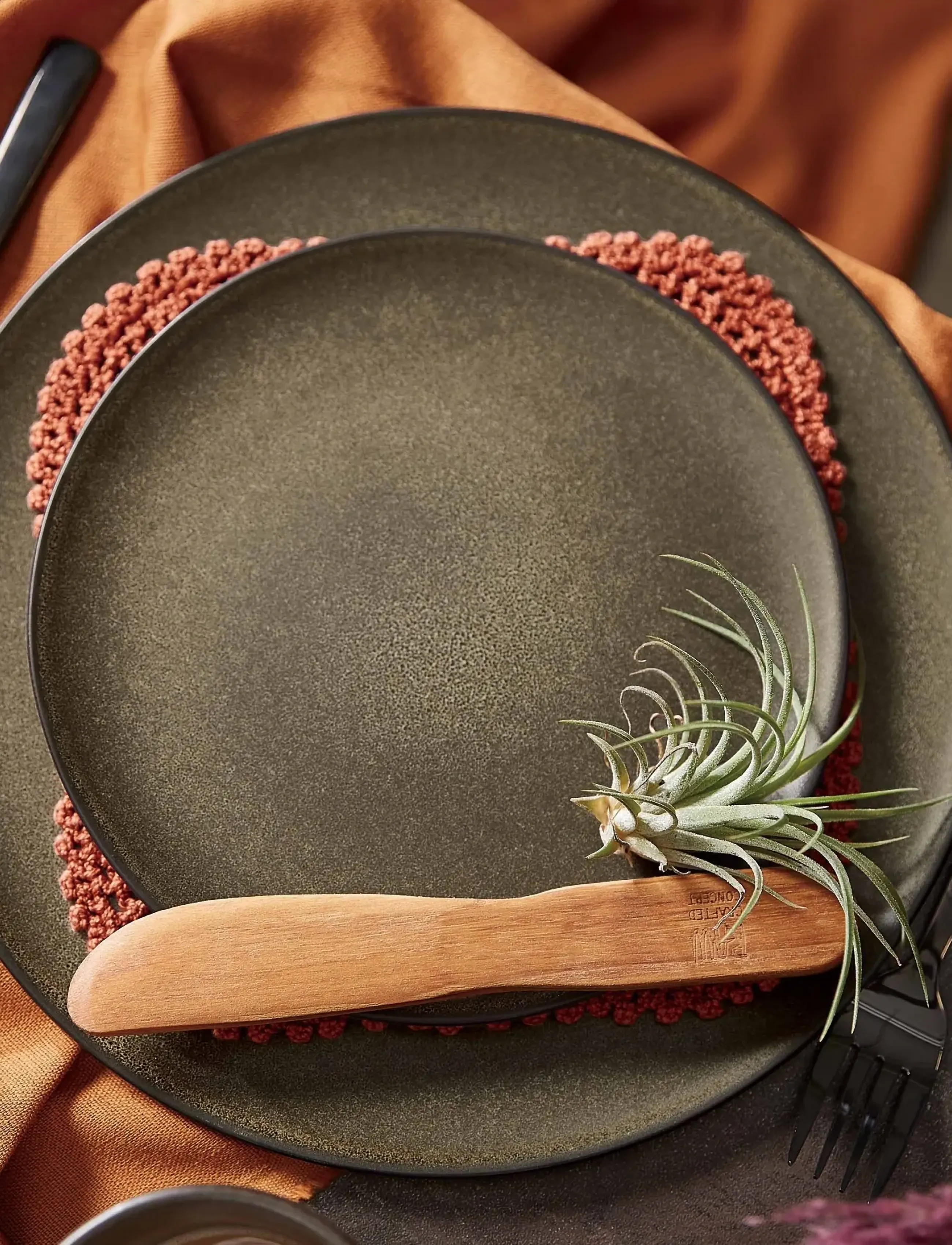 Aida - RAW dessert plate 6 stk 20cm - geschirrsets & geschirrservice - forest brown - 2