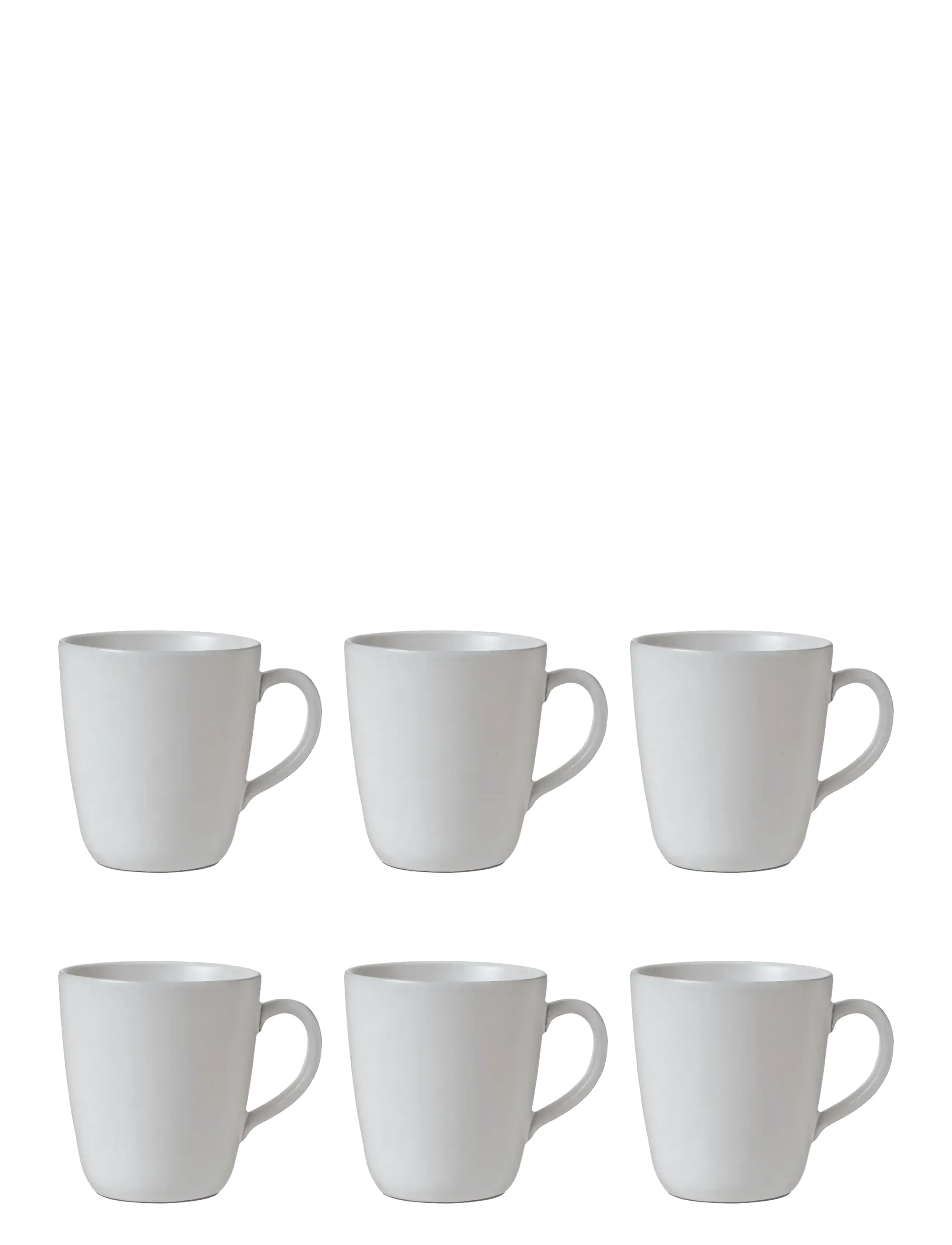 Aida Raw Arctic white -  mug w handle  6 stk 35 cl - Krus & Kopper - ARCTIC WHITE / white