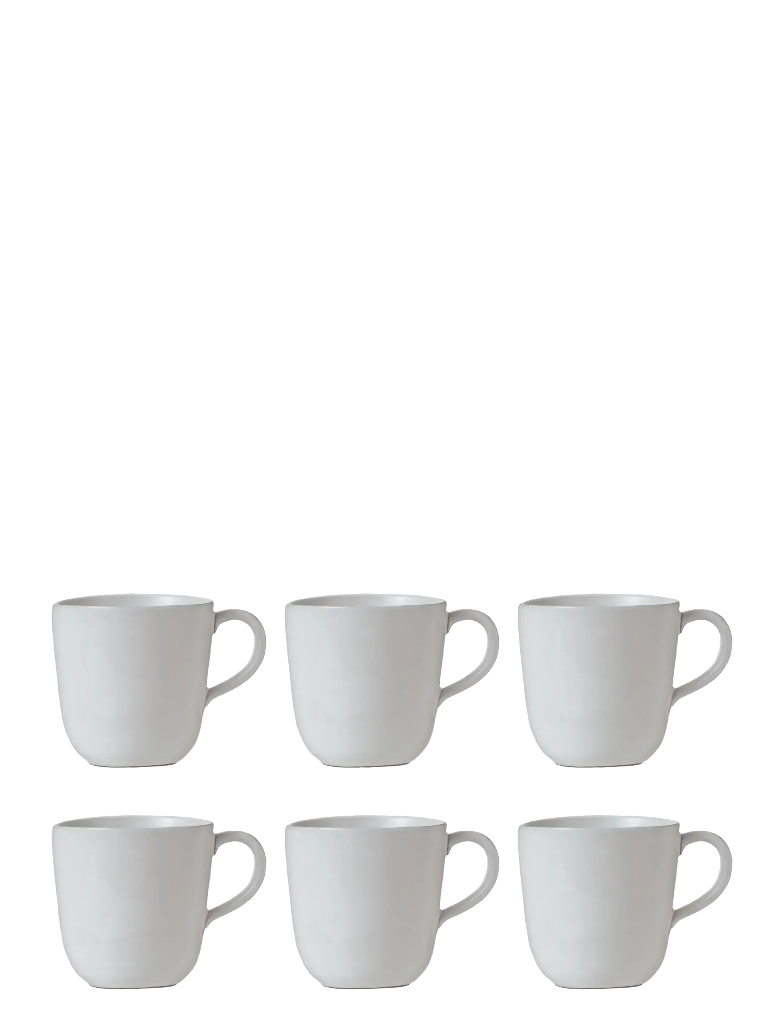 Aida Raw Arctic White Coffee Cup 6 Stk 20 Cl, Coffee Kop, Hvid, Str: 20 CL