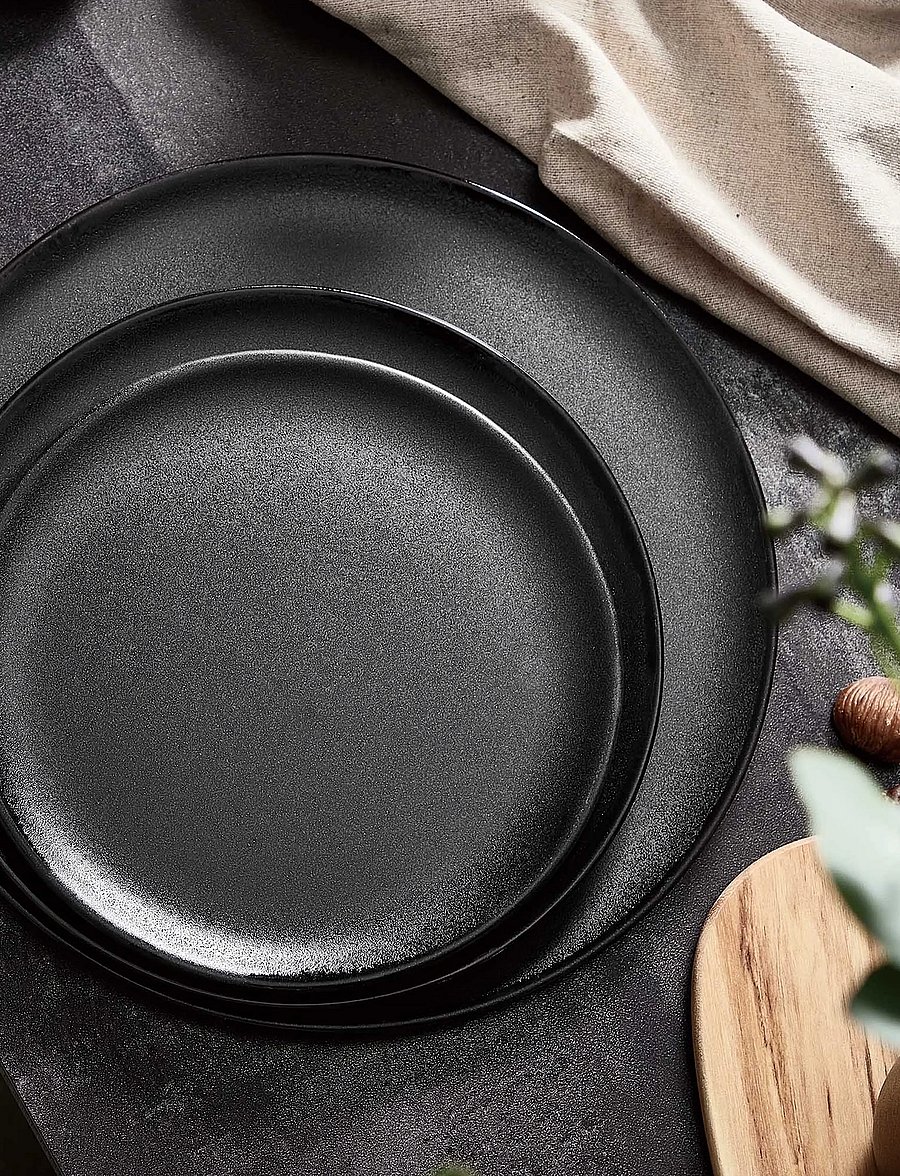 Aida - RAW Lunch Plate 6-pack - frühstücksteller - titanium black - 0