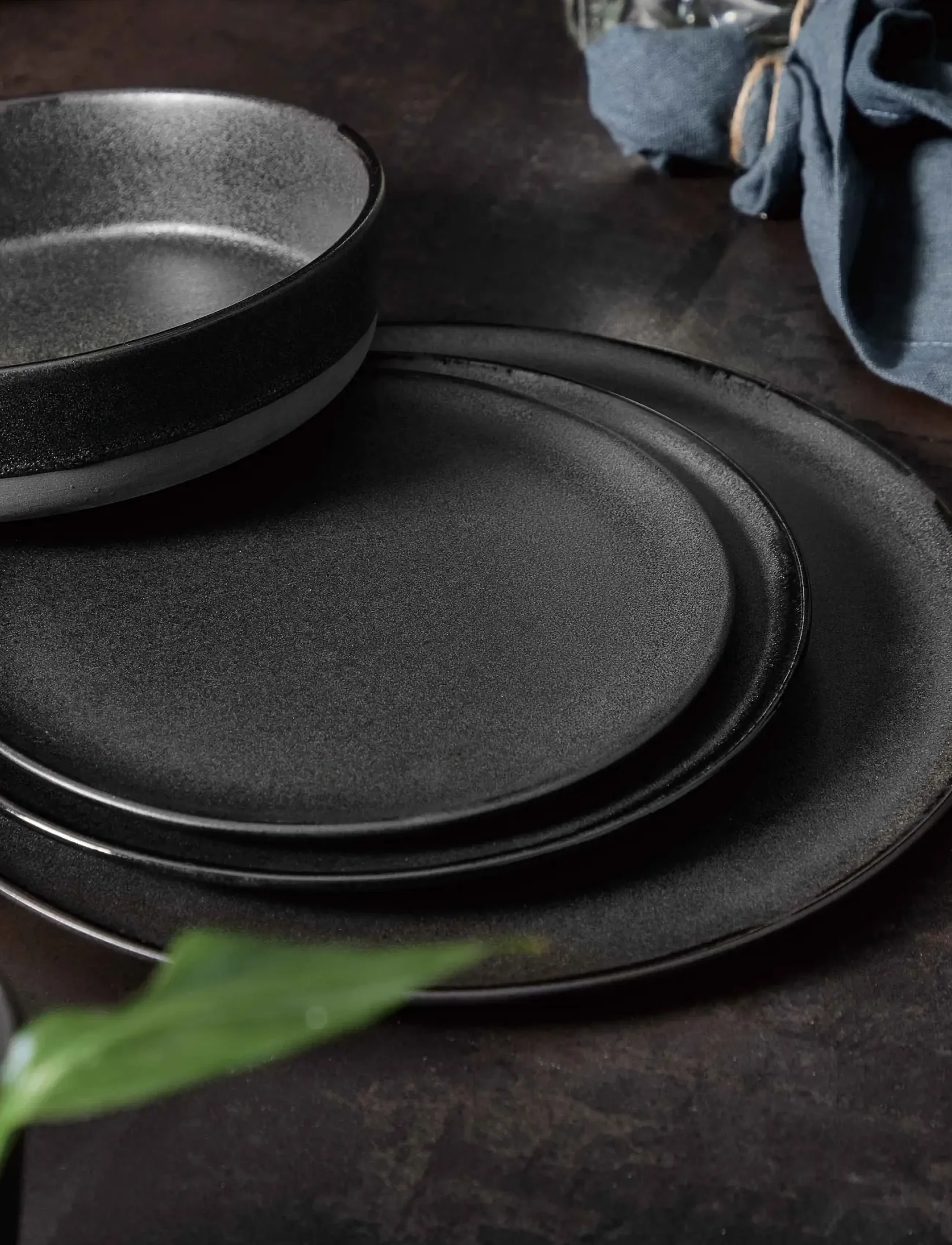 Aida - RAW Titanium Black - lunch plate 23 cm 6 stk 23 cm - titanium black - 2