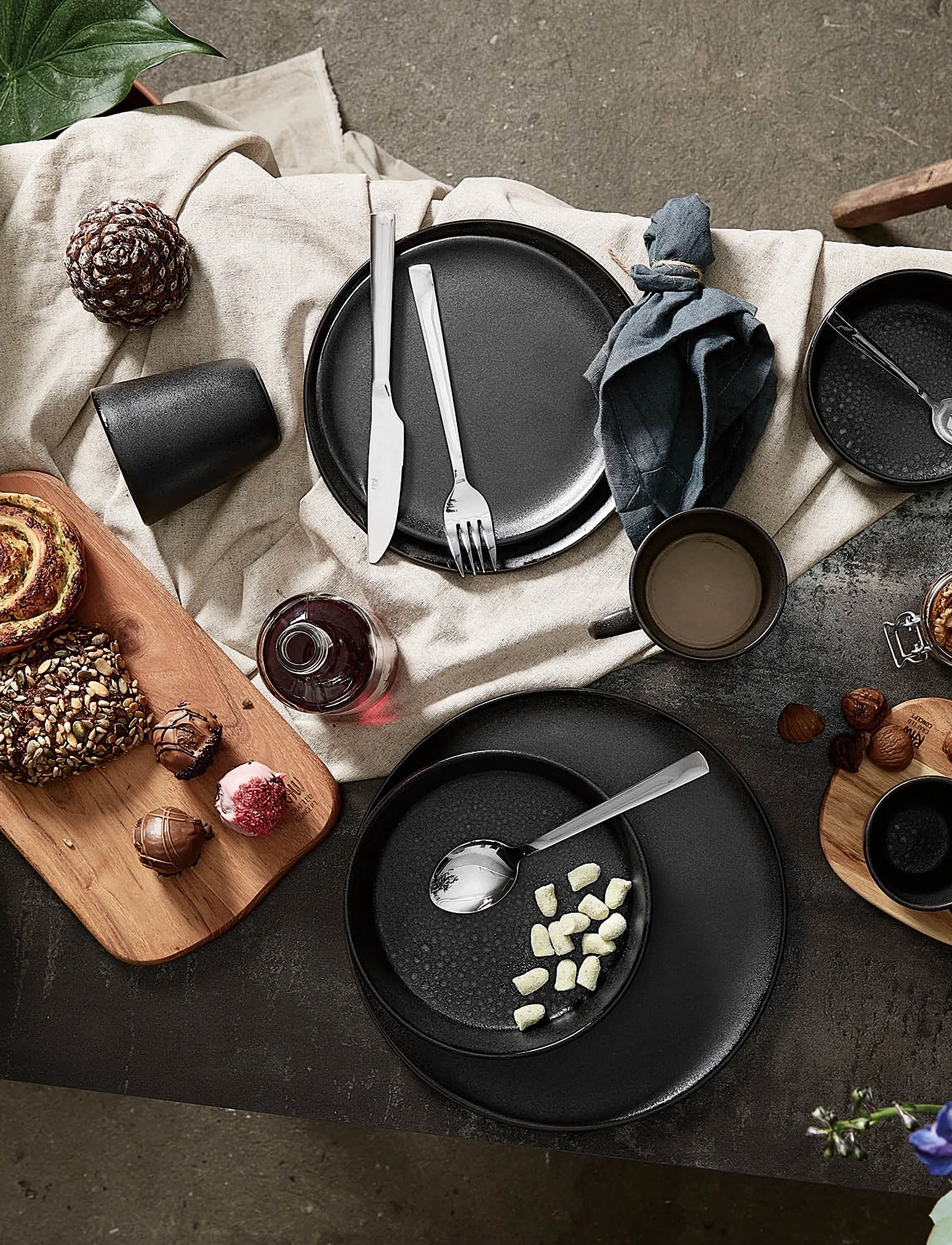 Aida - RAW Titanium Black - dinner plate 28 cm 6 stk 28 cm - titanium black - 2