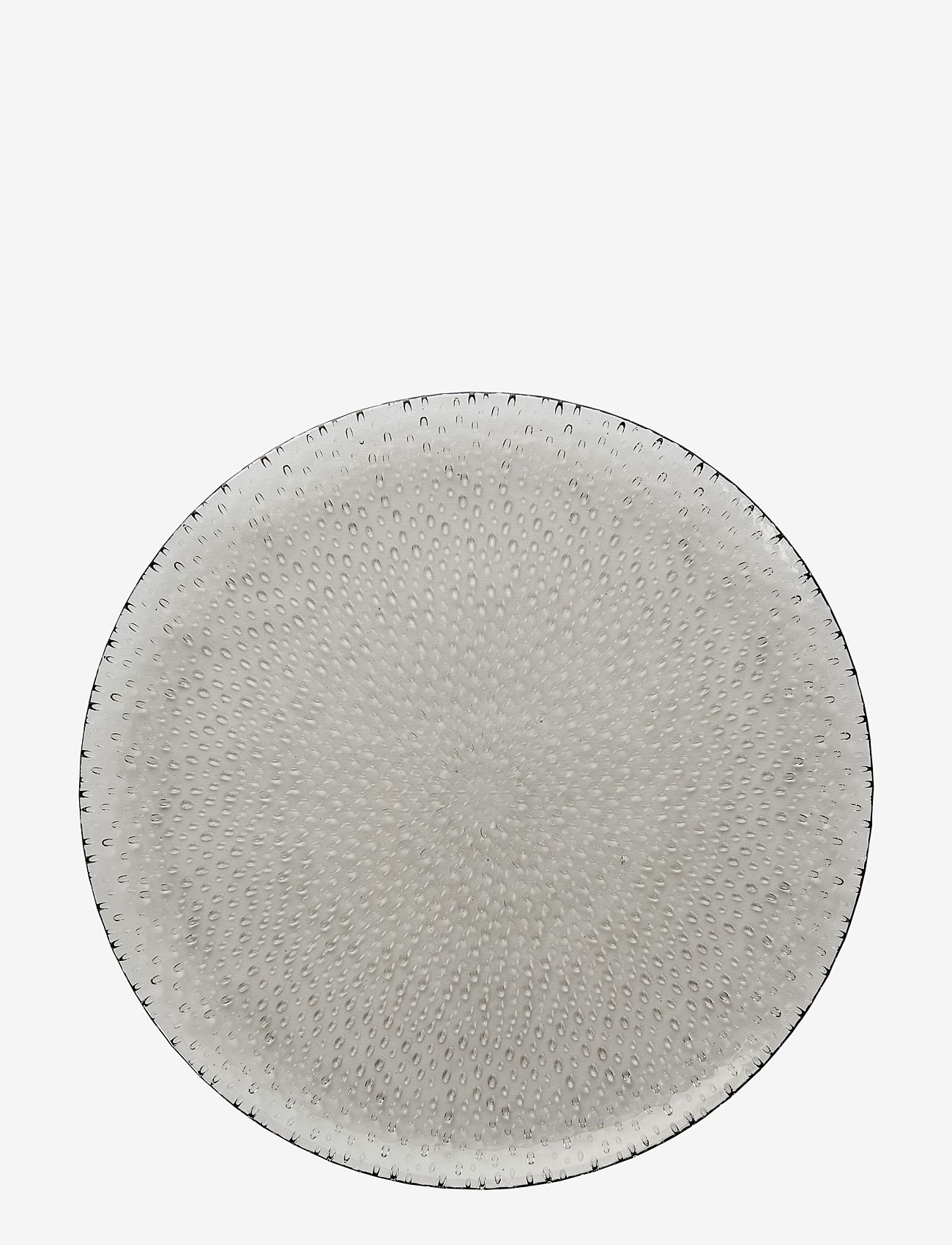 Aida - RAW Glass Beads -  flad tallerken smoke 27 cm. 1 stk d27xh1,2 cm - nach preis einkaufen - smoke - 0