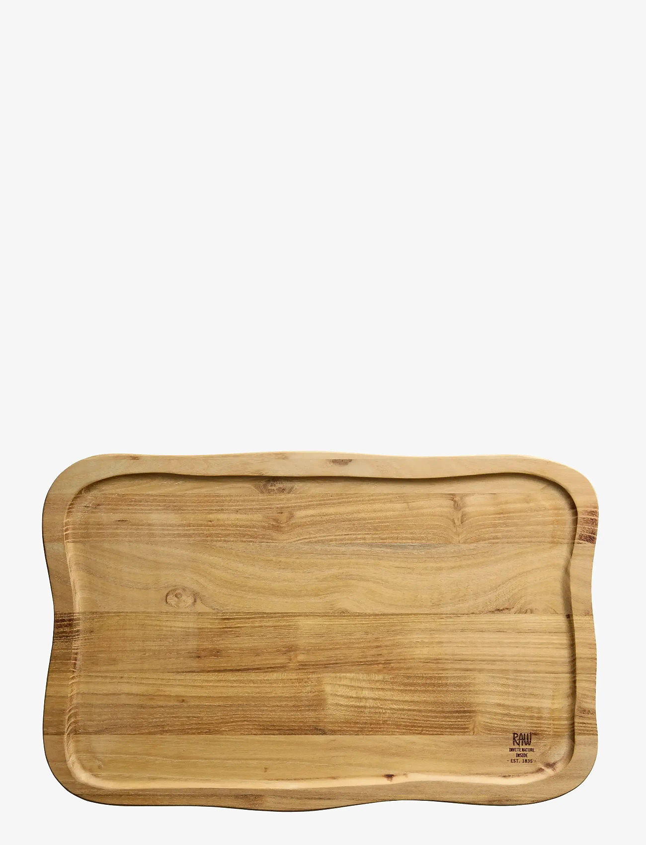 Aida - RAW Teak Cutting Board with Juice Groove – 40 × 26 × 2 cm - skærebrætter - teak wood - 0