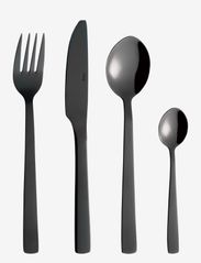raw cutlery black coating 48 pcs - BLACK