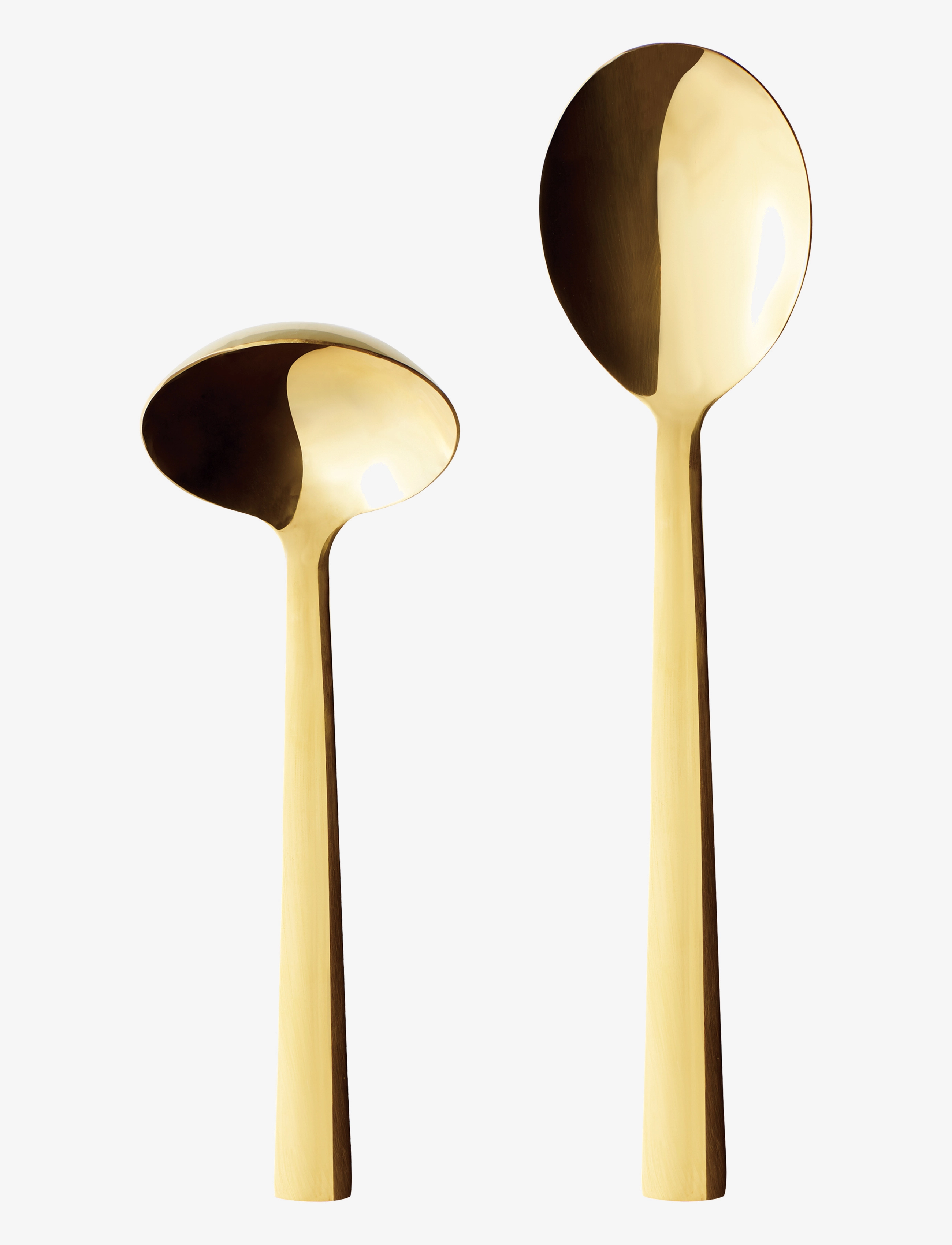 AIDA Raw - Bestik Sæt Sauce/Kartoffelske Guld Farvet Belægning 2 Dele Gaveæske Gold - One Size - Unisex