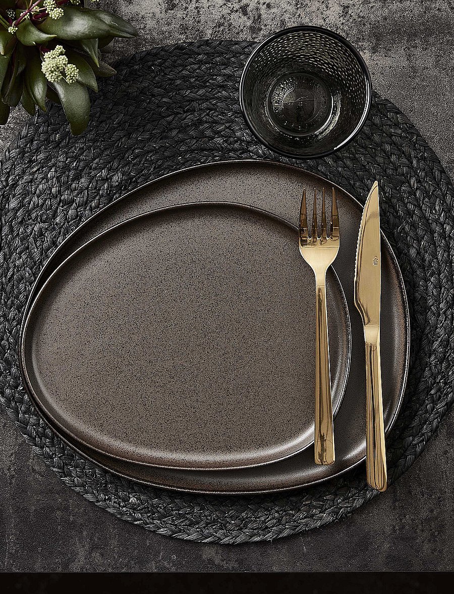 Aida - raw steakset gold color coating 8 pcs set - bestecksets - gold - 0