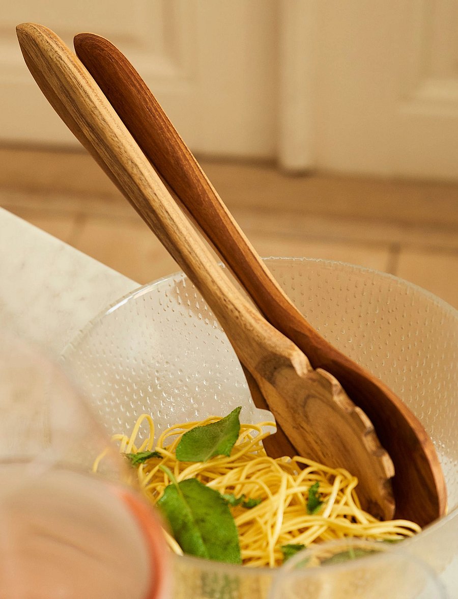 Aida - RAW Teak - salad set - salatbesteck - teak wood - 2