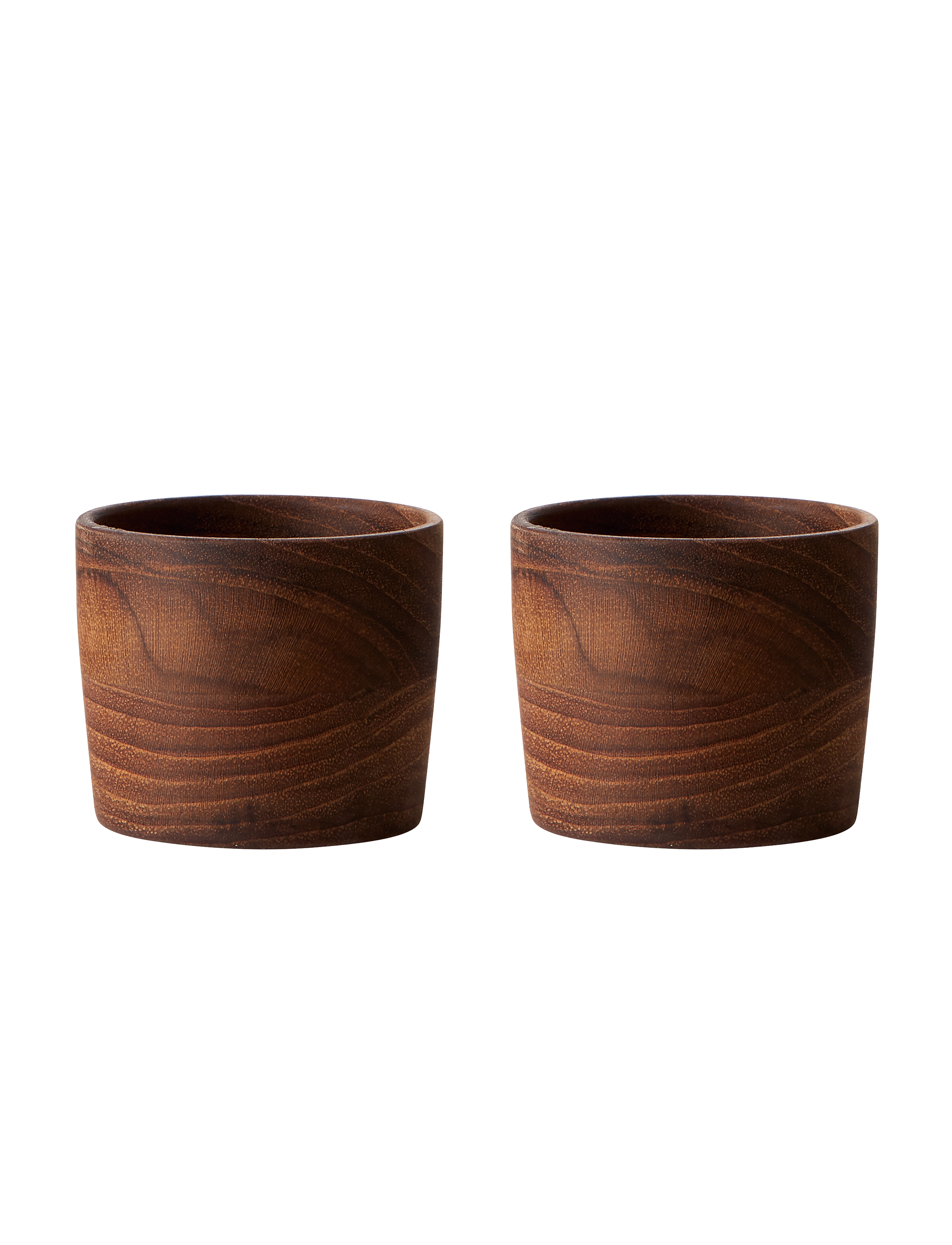 Aida - RAW Teak - æggebæger 2 stk pakning - laveste priser - wood color - 1