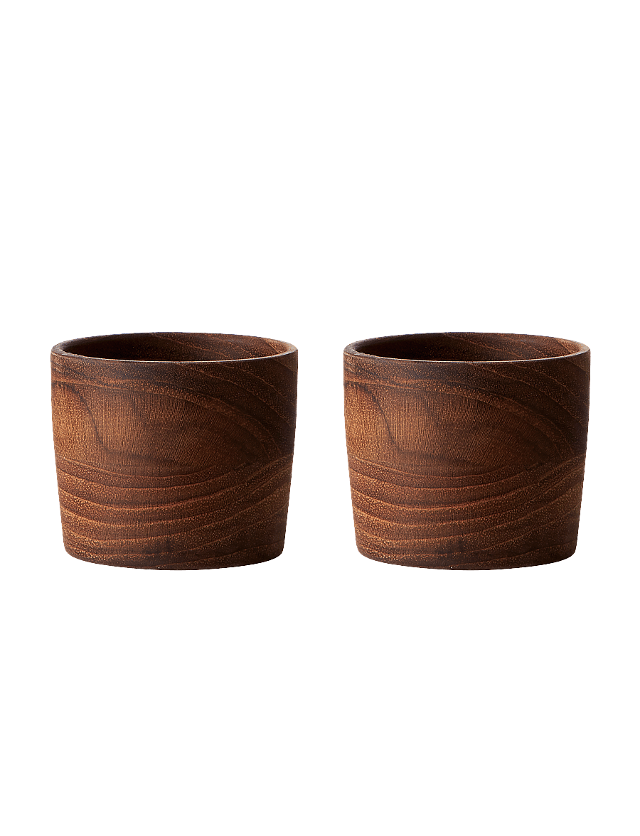 Aida - RAW Teak - æggebæger 2 stk pakning - die niedrigsten preise - wood color - 1