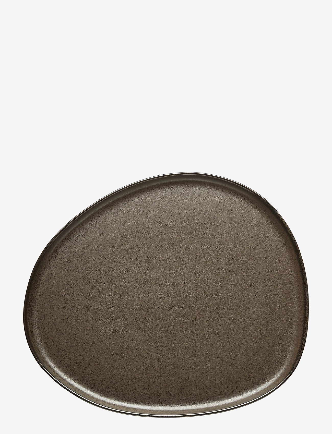 Aida - RAW Metallic Brown - Organic middags tallerken  1 stk 29x25 cm - køb efter pris - brown - 0