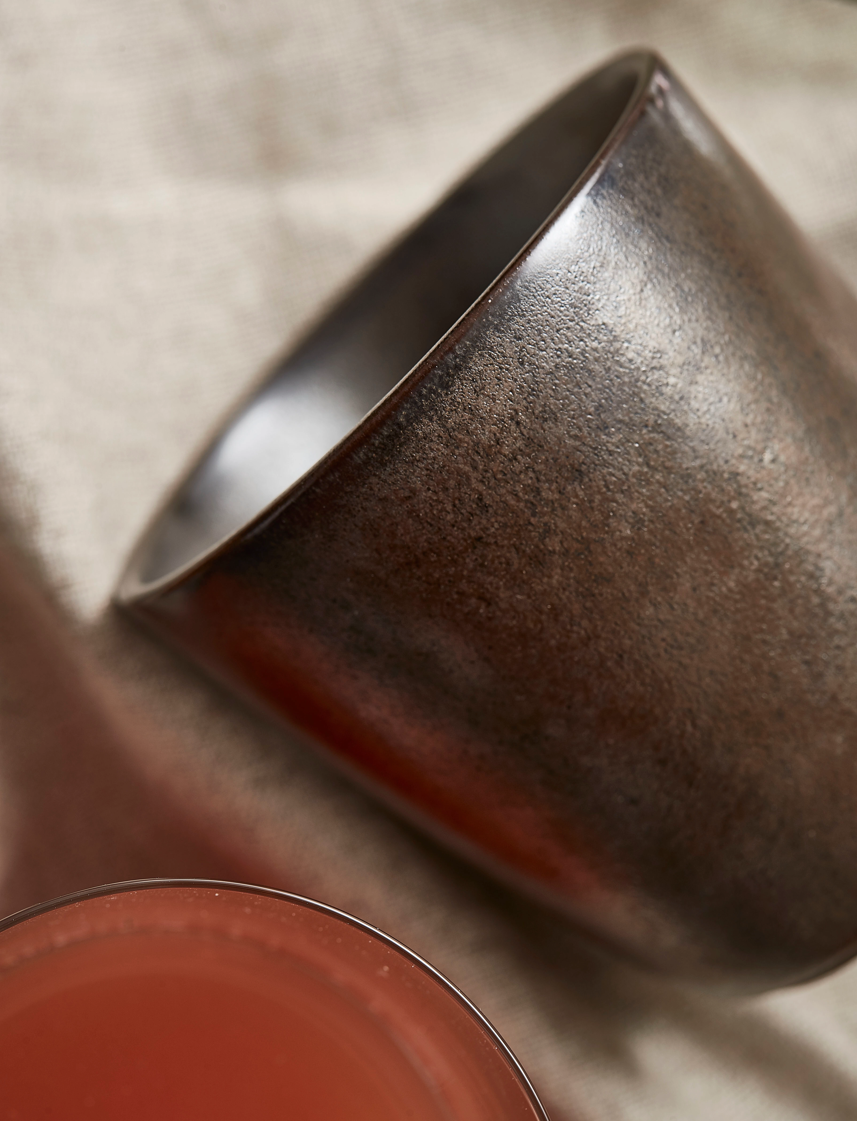 Aida Raw Metallic Brown Krus U Hank 1 Stk 30 Cl, CL, Cups & Mugs, Braun - Coffee Cups, Homeware