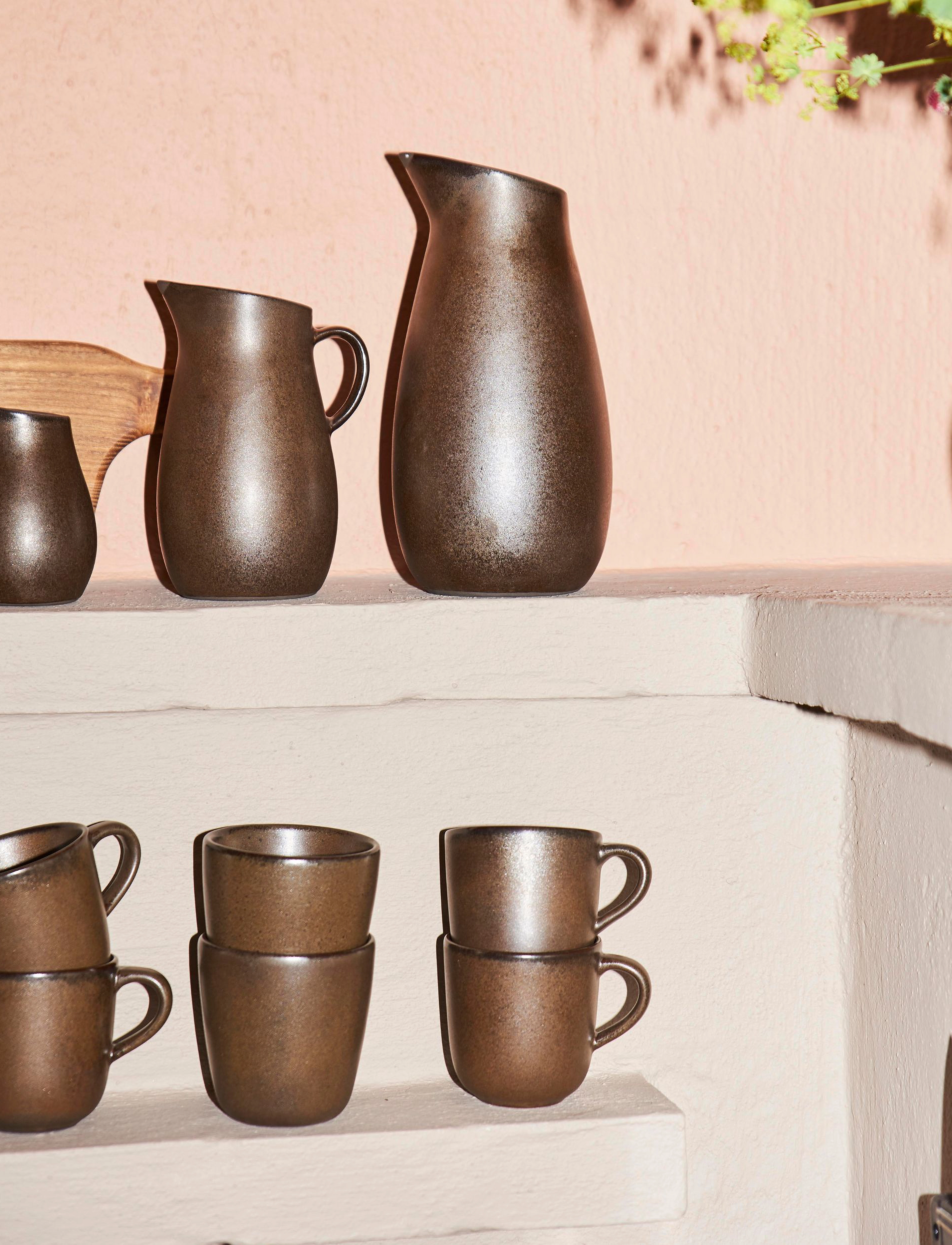 Aida Raw Metallic Brown Kaffekop 1 Stk 20 Cl, CL, Cups & Mugs, Braun - Coffee Cups, Homeware