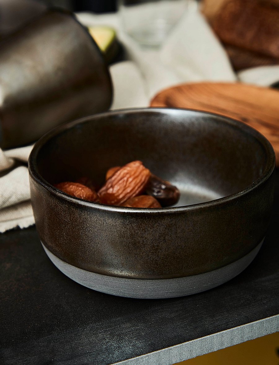 Aida - RAW Metallic Brown - skål 1 stk d13,5 x h6 cm - obstschalen - brown - 0