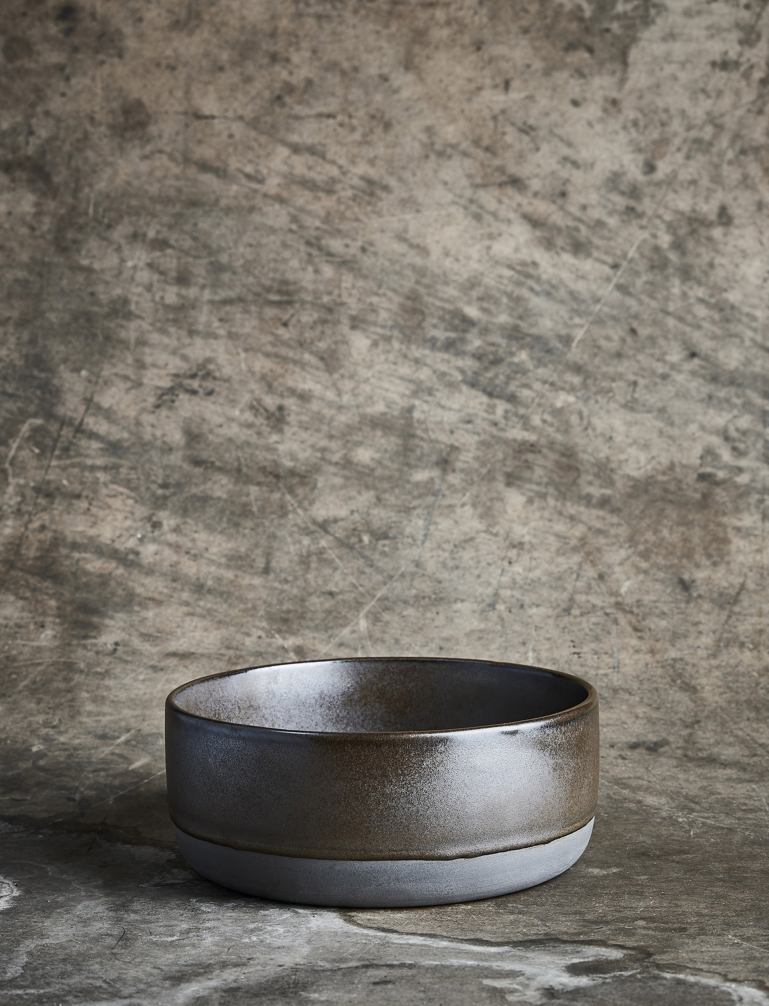 Aida Raw Metallic Brown Bowl High, Ø 19.5 cm, Bowls, Schwarz - Breakfast Homeware