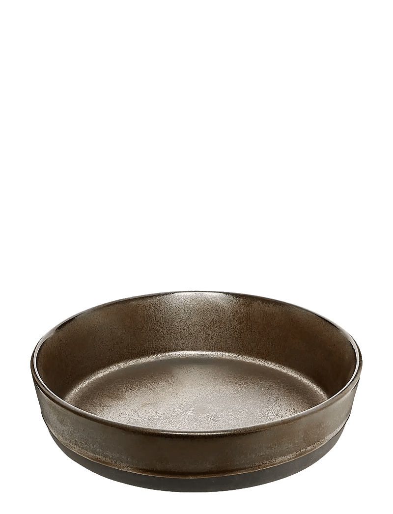 Aida - RAW Metallic Brown - suppe tallerken 1 stk d19,4 x h4,5 cm - servierschalen - brown - 1