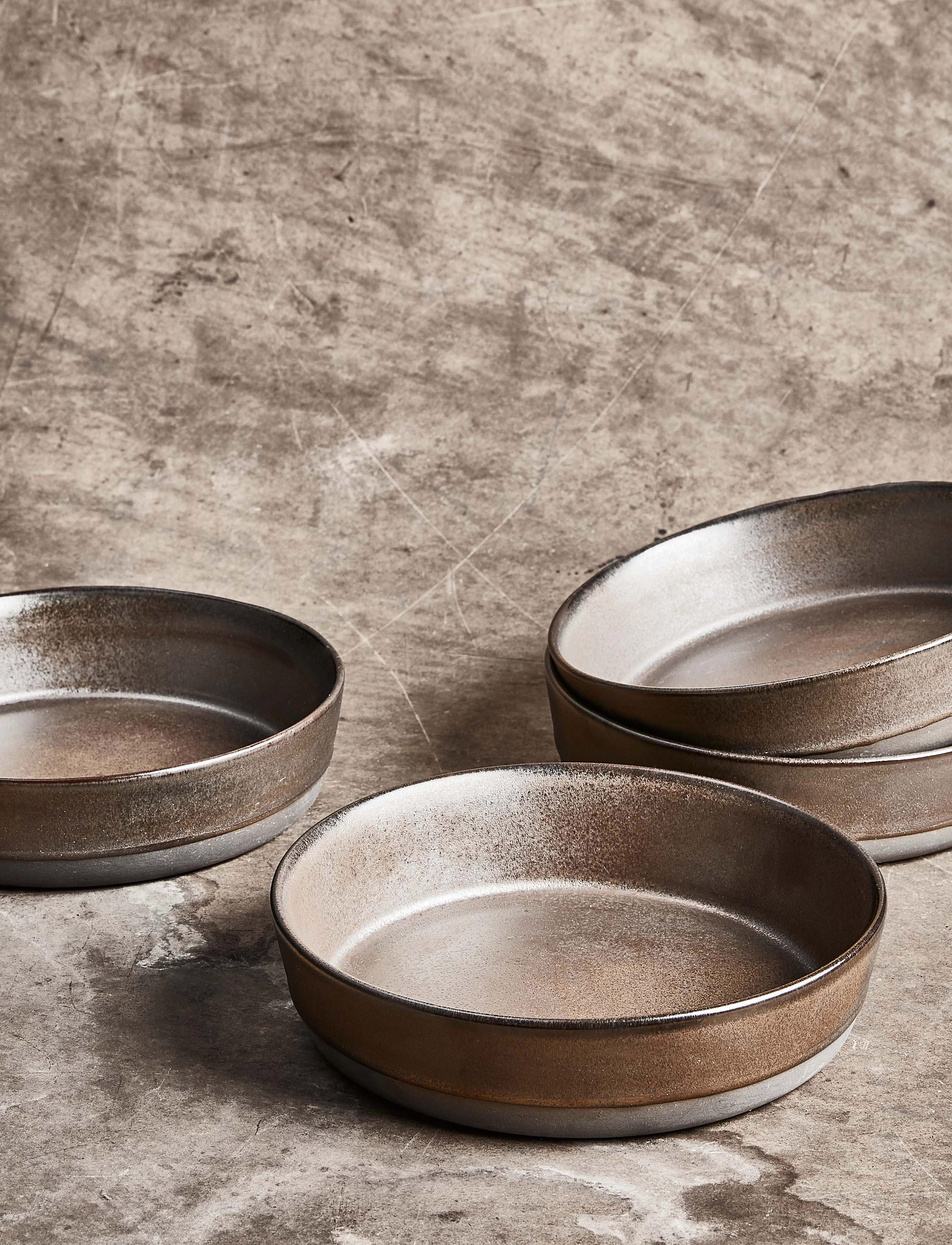 Aida Raw Metallic Brown Suppe Tallerken 1 Stk D19,4 X H4,5 Cm, One Size, Bowls & Serving Dishes, Braun - Bowls, Homeware