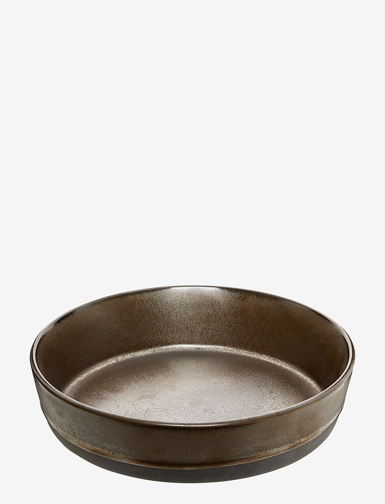 Aida - RAW Metallic Brown - suppe tallerken  1 stk d19,4 x h4,5 cm - serveringsskåle - brown - 2