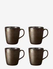 raw mug with handle metallic brown - BROWN