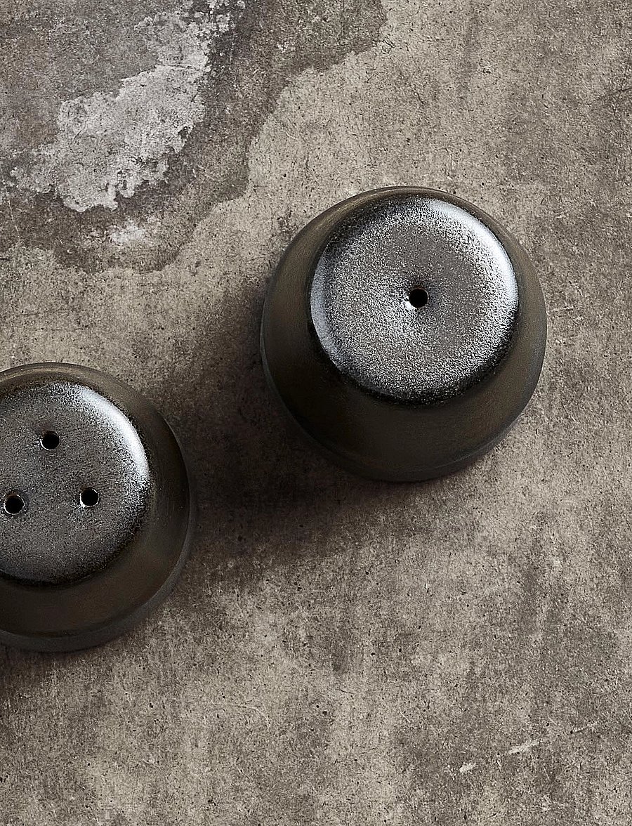 Aida - RAW Metallic Brown salt / pepper 1 set - salz- & pfefferstreuer - brown - 4