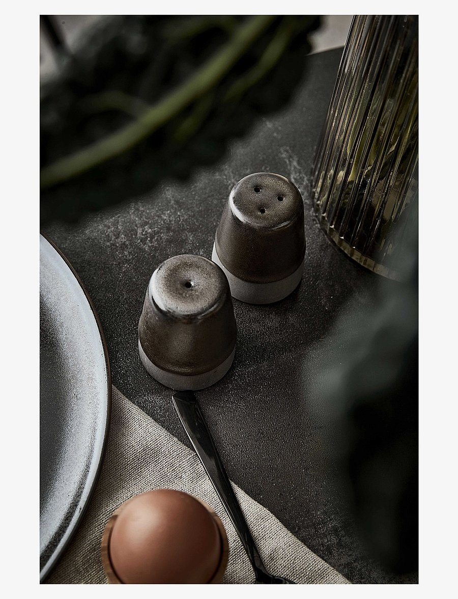 Aida - RAW Metallic Brown salt / pepper 1 set - salz- & pfefferstreuer - brown - 3