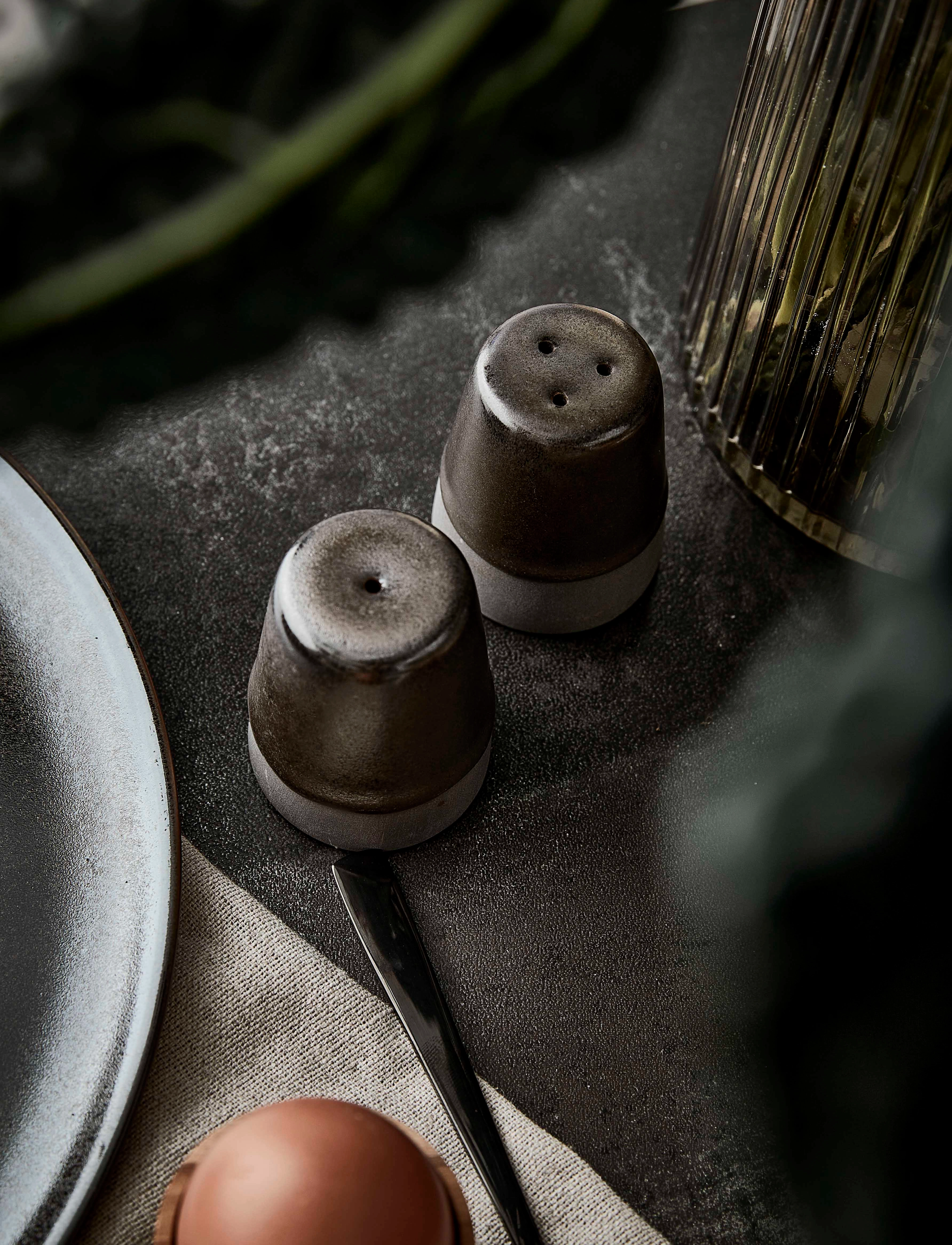 Aida - RAW Salt & Pepper Set - salt- & pepparkvarnar - metallic brown - 0