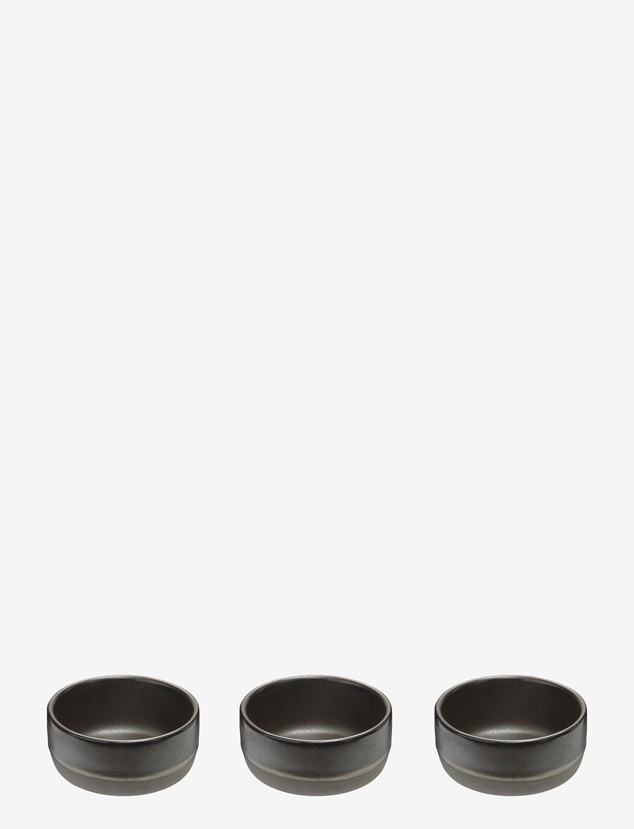 Aida - RAW Metallic Brown - mini skål 3 stk d7,5 x h3,8 cm gaveæske - serving bowls - brown - 0