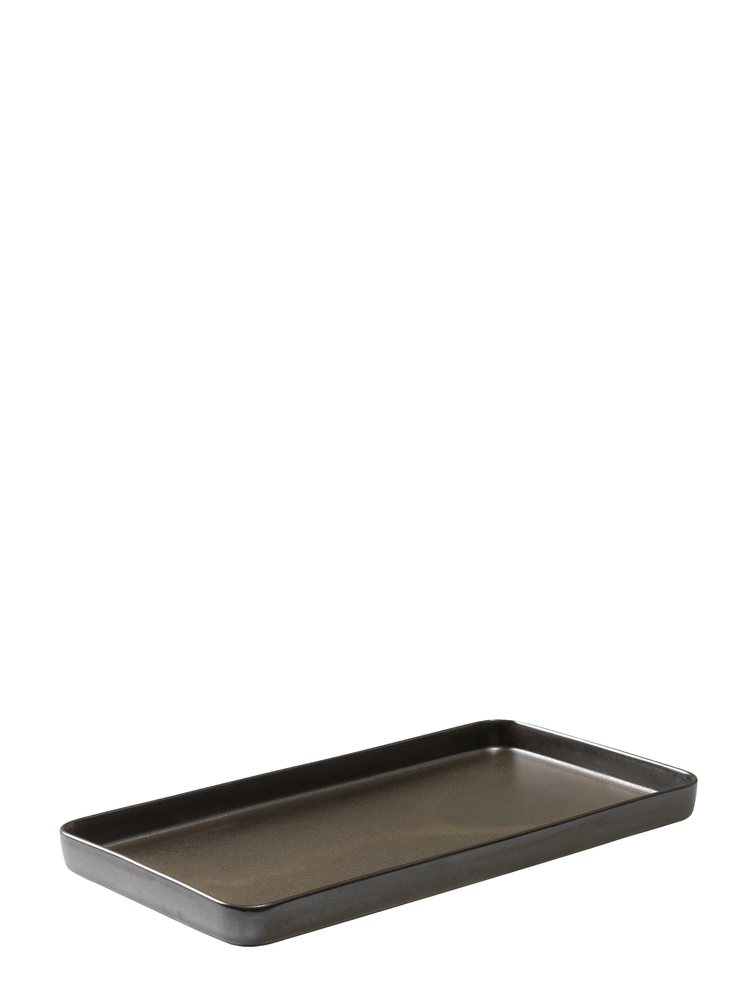 AIDA Raw Metallic Braun - Rectangular Dish Braun - 34X18X2.5CM - Unisex