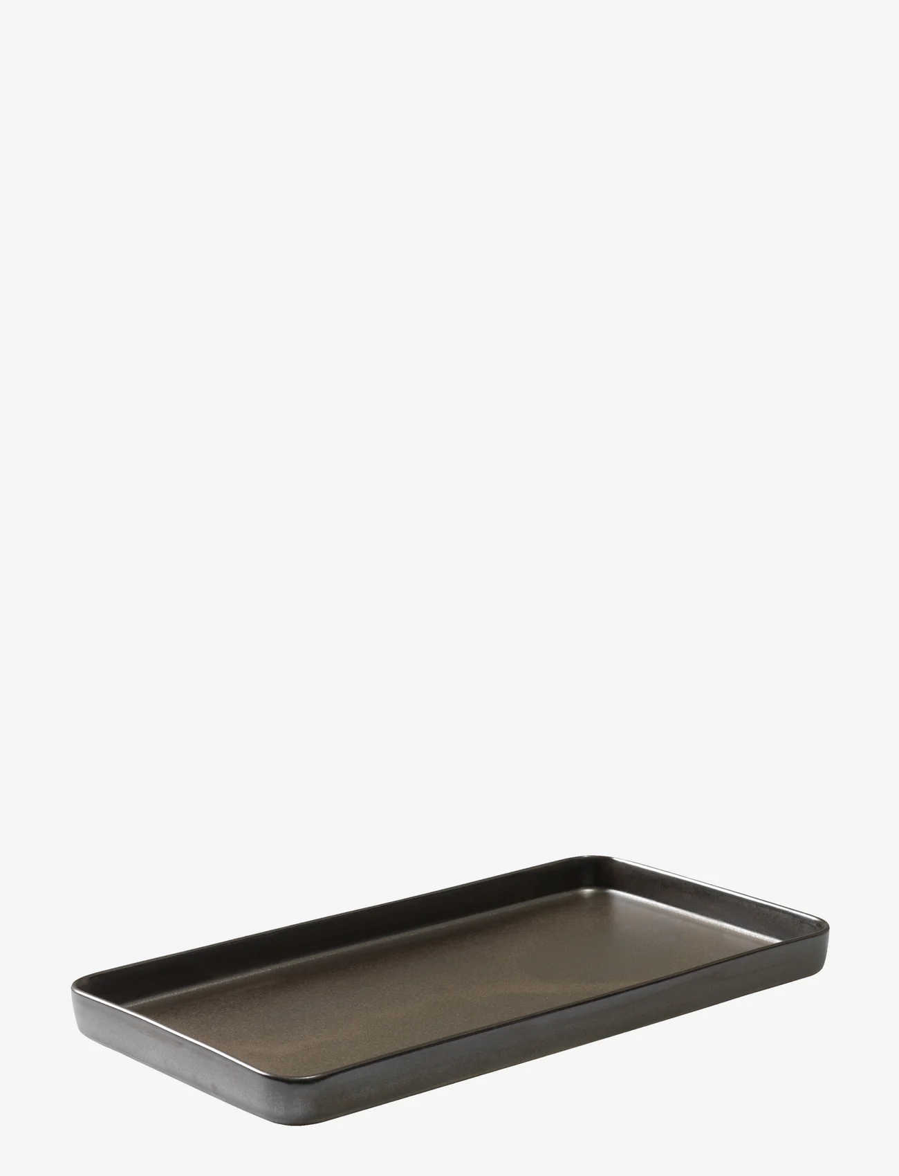 Aida - RAW Metallic Brown - rectangular dish - serving platters - brown - 0