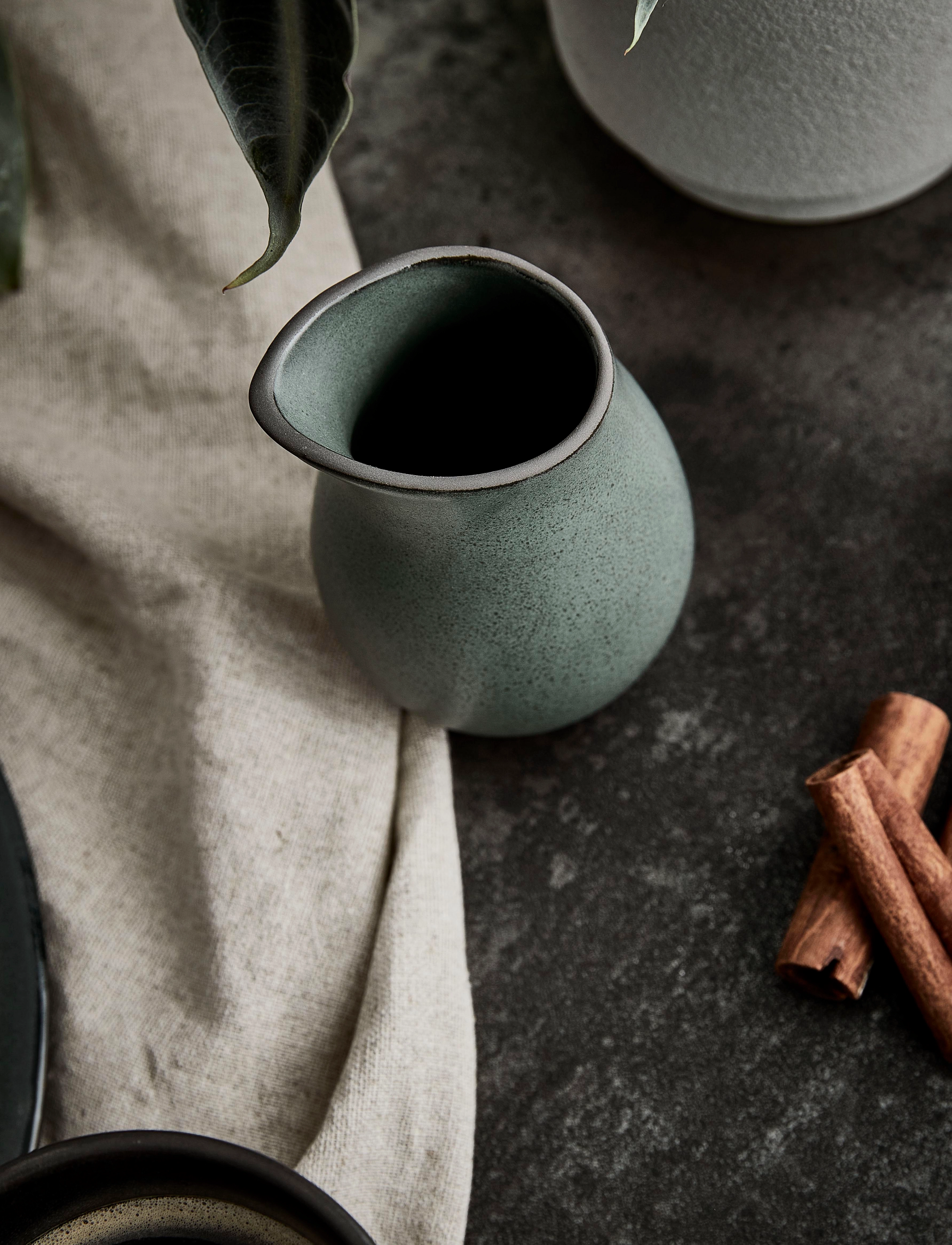 Aida Raw Northern Green Flødekande 1 Stk 0,2 L, 20 CL, Jugs & Carafes, Blau - Water Carafes Jugs, Homeware