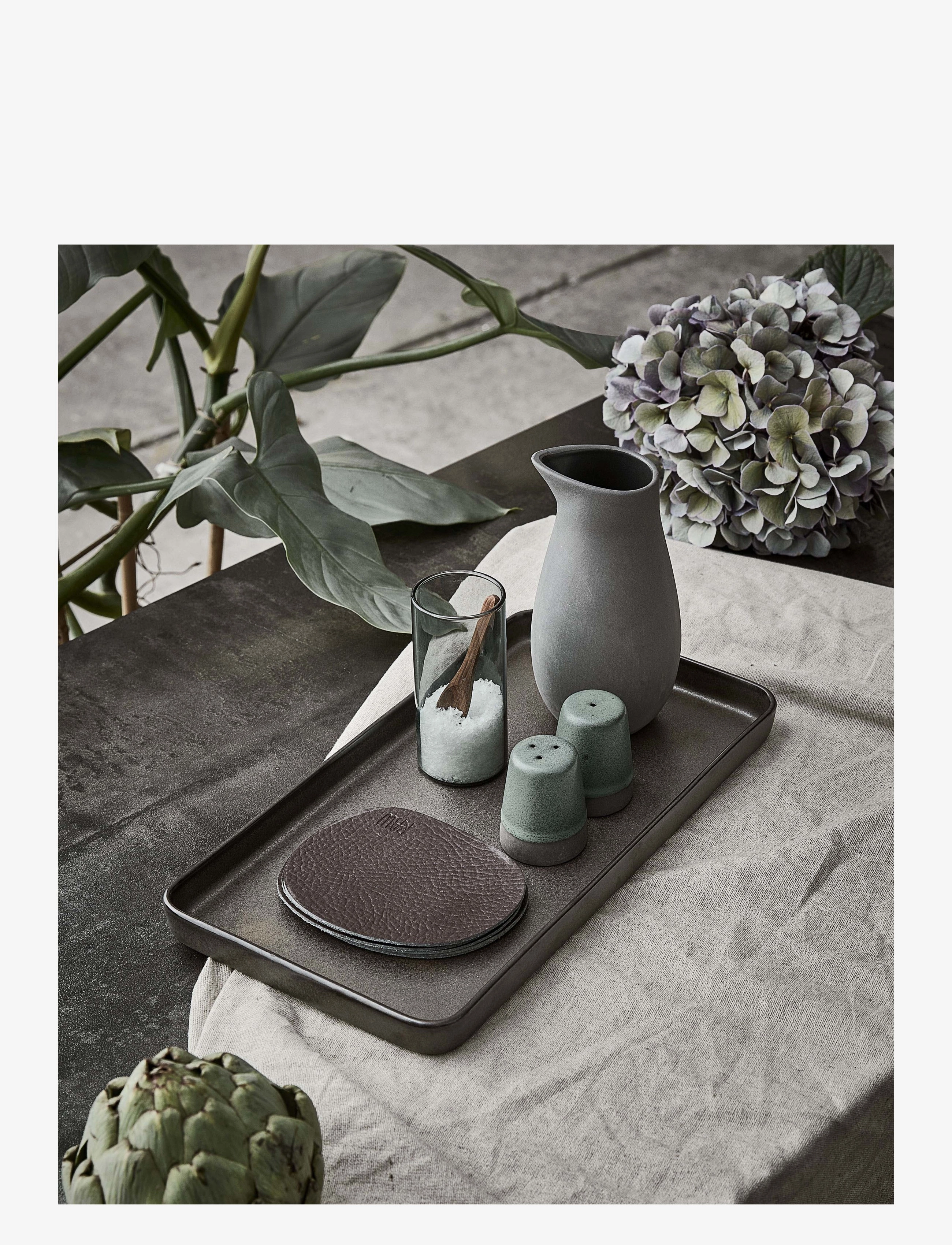 Aida - RAW Northern Green -  salt / pepper 1 set - salt & peberkværne - green - 2