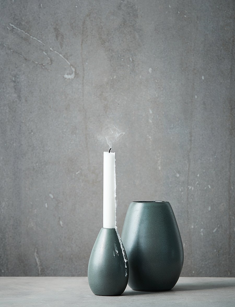 Aida - RAW Northern Green - vase 1 stk d8xh18,5 cm - die niedrigsten preise - green - 1