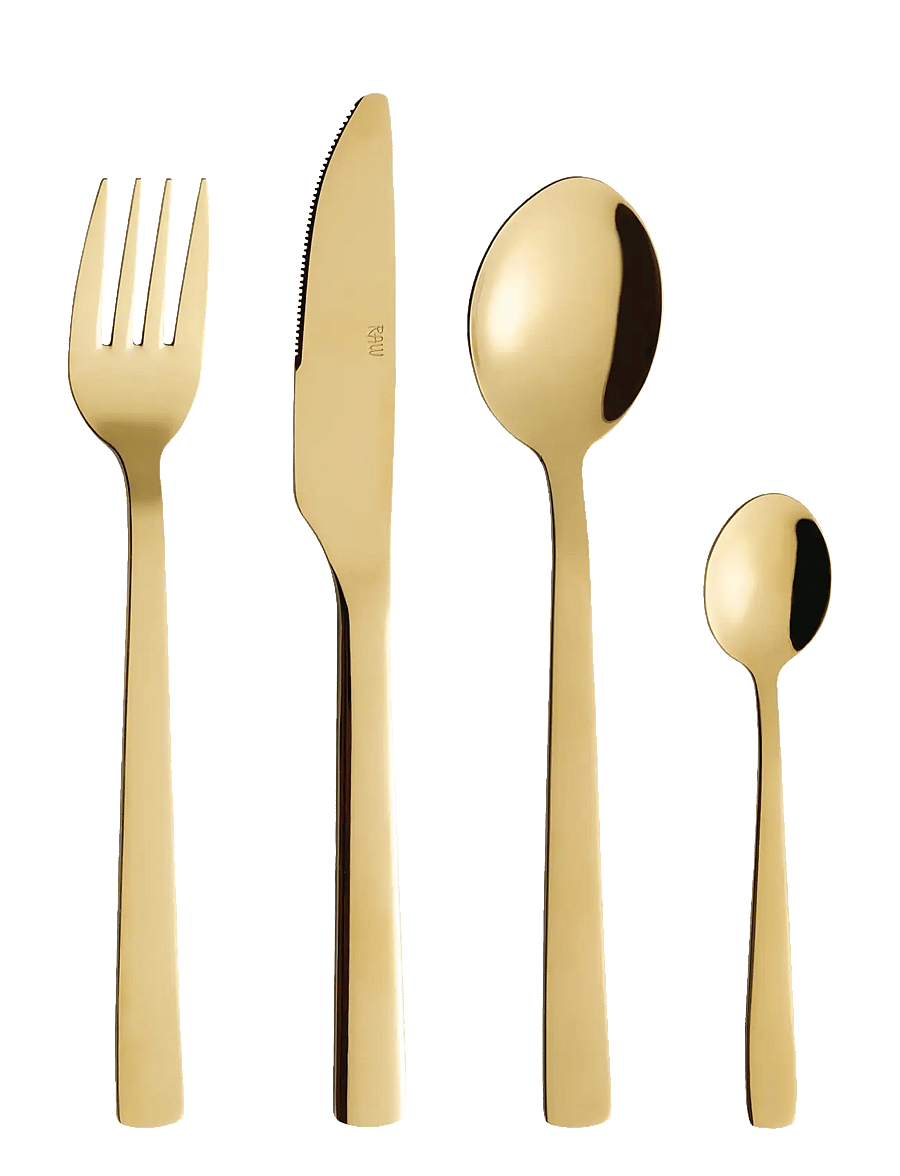 Aida - RAW cutlery gold colour coating 24 pcs set - bestecksets - gold - 1