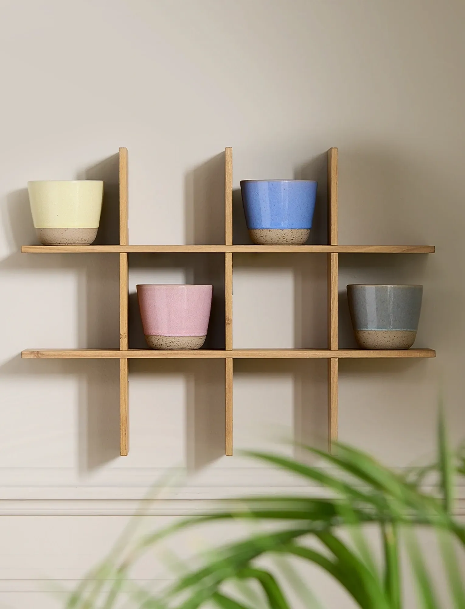 Aida Raw Teak Reol 46.5*34.6*10Cm 2 X 46.5*10*0.8 + 3 34.6*10*0.8Cm, One Size, Office Storage - Organisers, Homeware